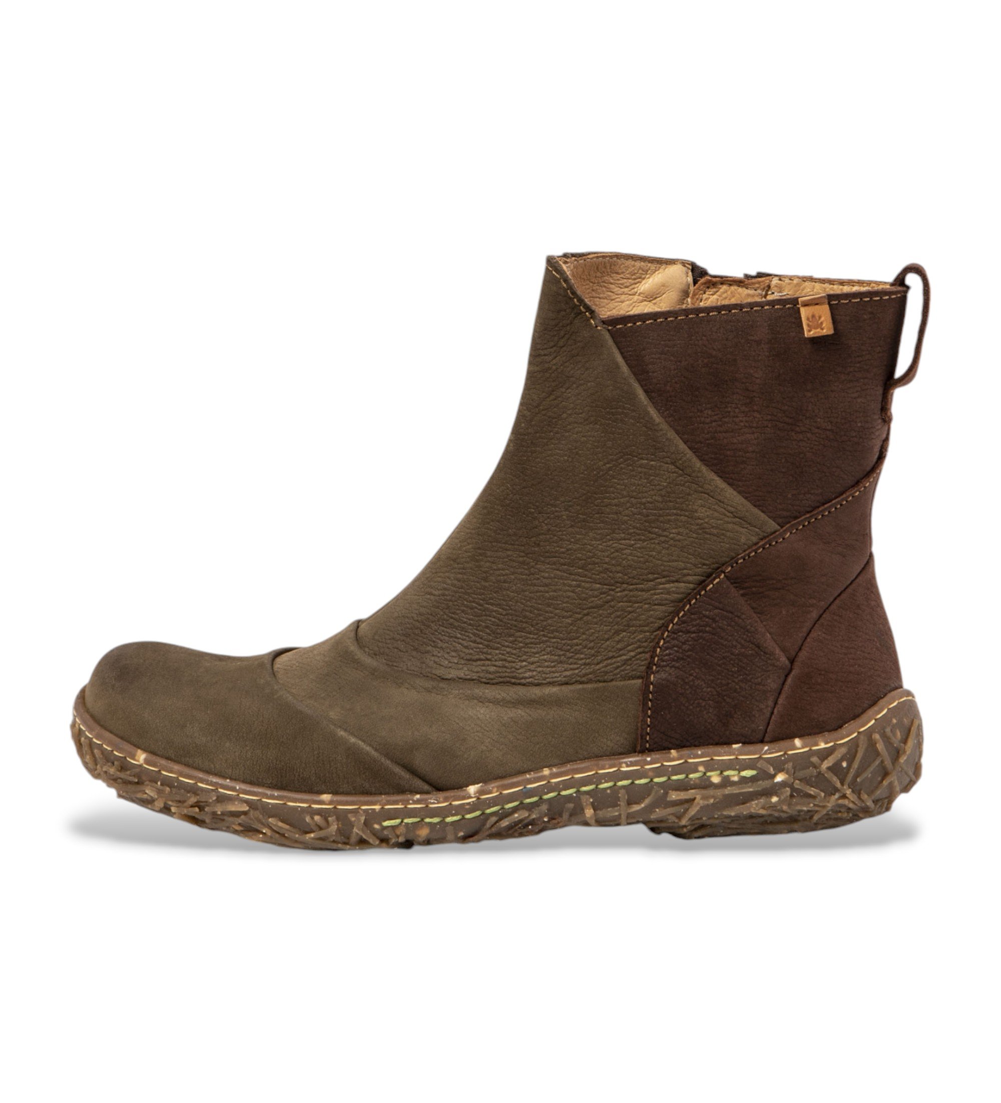 El Naturalista für Damen. 2545011DB005_5DB Lederstiefeletten N5450 grün (39), Wohnung, Reißverschluss, Lässig