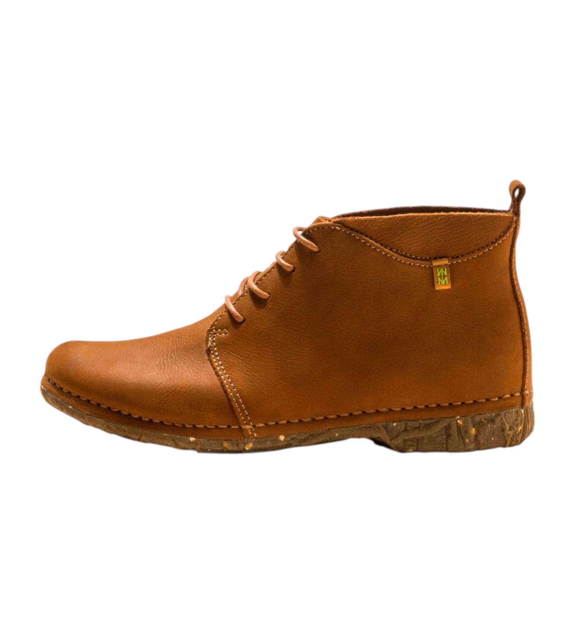 El Naturalista für Damen. 2N9741ND0005_023 Lederstiefeletten N974 Pleasant Brown (36), Braun, Wohnung, Schnürsenkel, Lässig