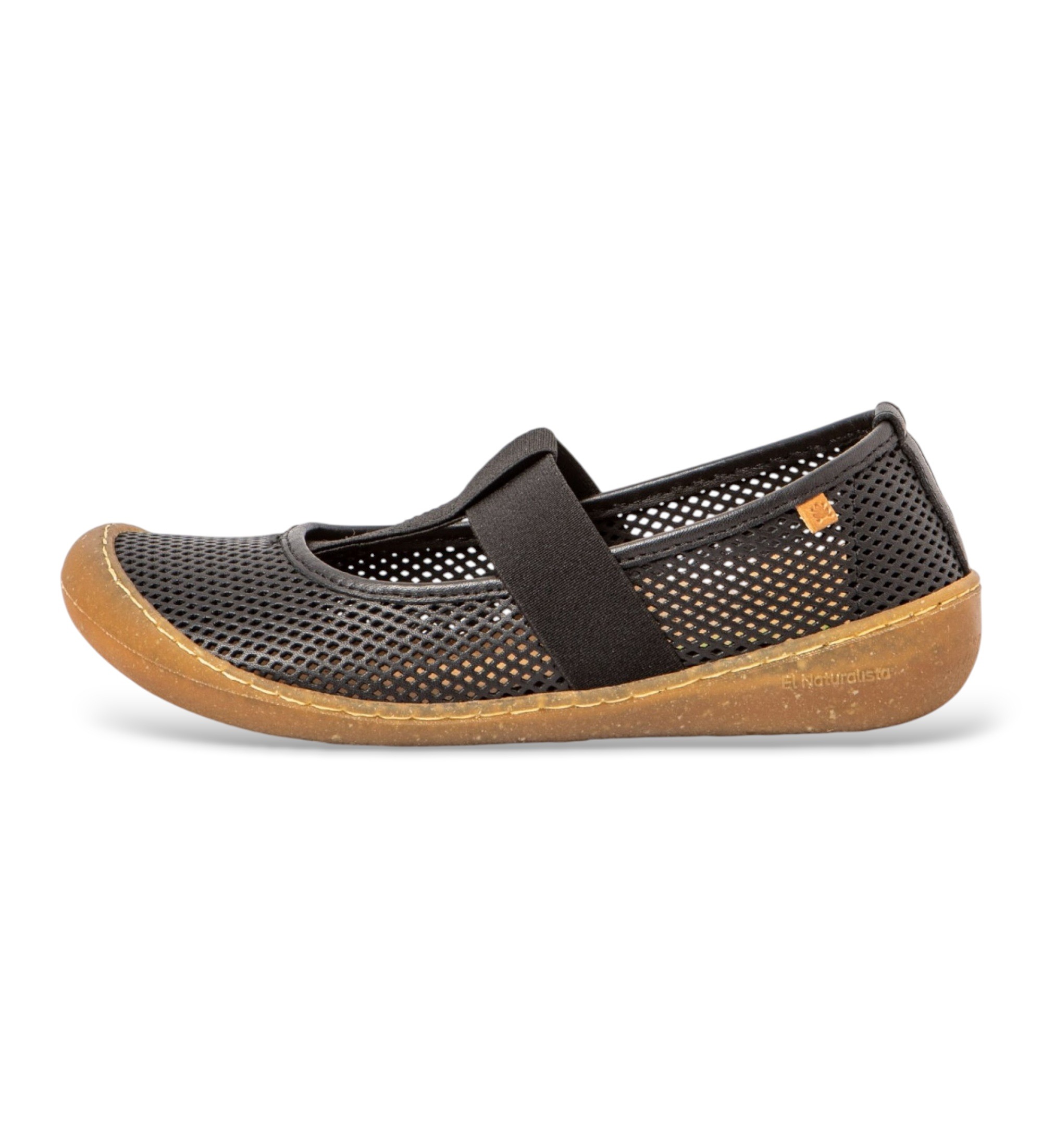 El Naturalista für Damen. 25787R101005_001 Ballerinas aus Leder N5787R Pawikan schwarz (36), Wohnung, Keine, Lässig