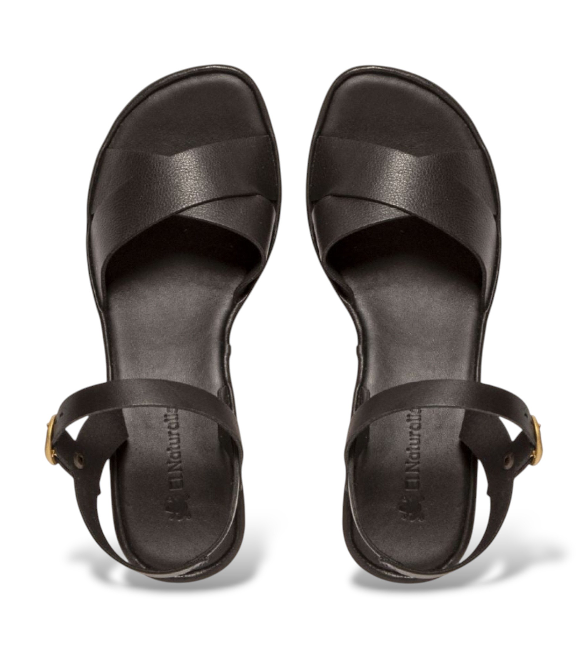 El Naturalista für Damen. 2N8541101005_001 Leder-Sandalen N854 Gaia schwarz (40), 3 bis 5 cm, Schnalle, Lässig