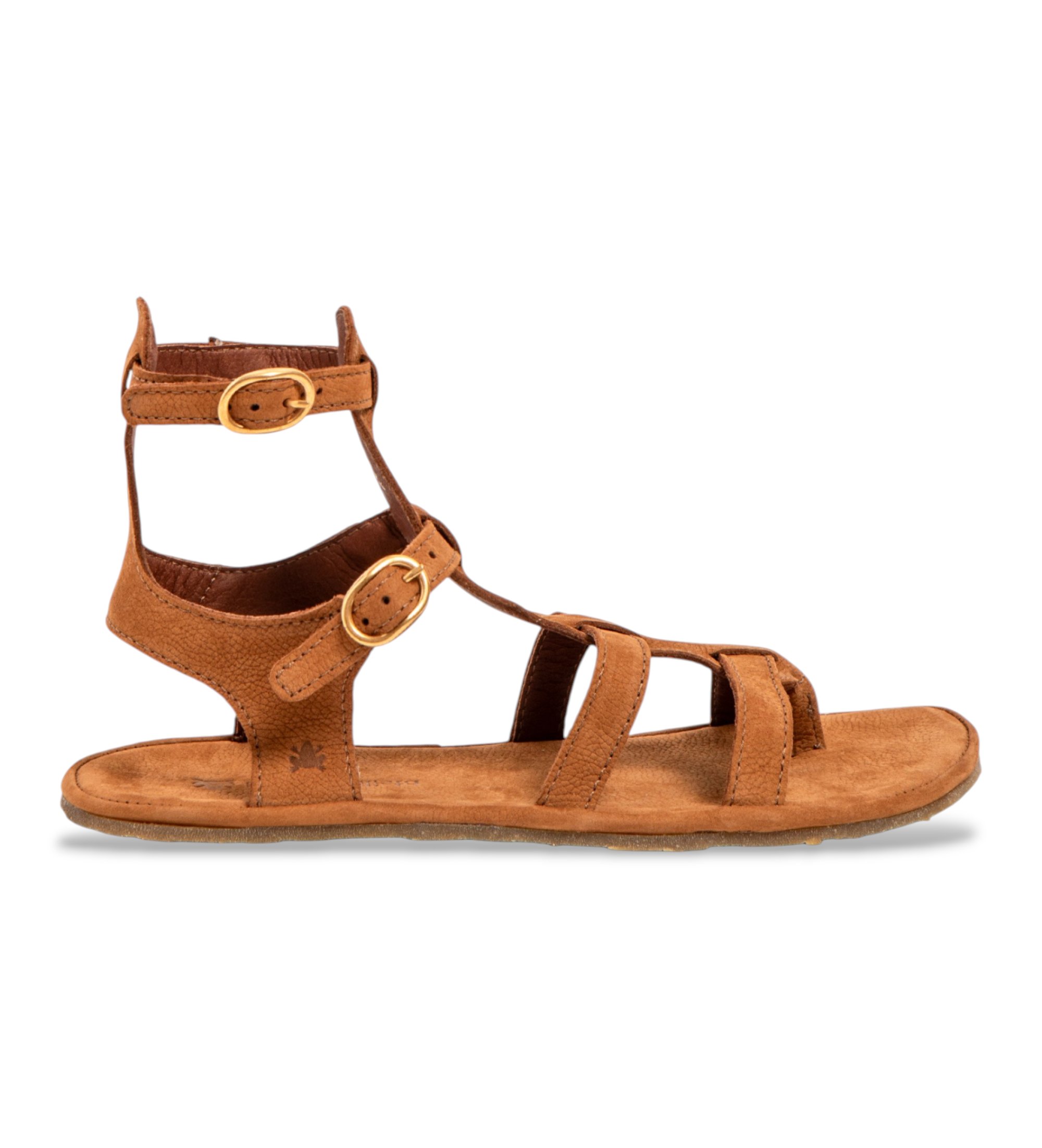 El Naturalista für Damen. 256871123005_023 Braune Ledersandalen N5687 (42), Wohnung, Schnalle, Lässig