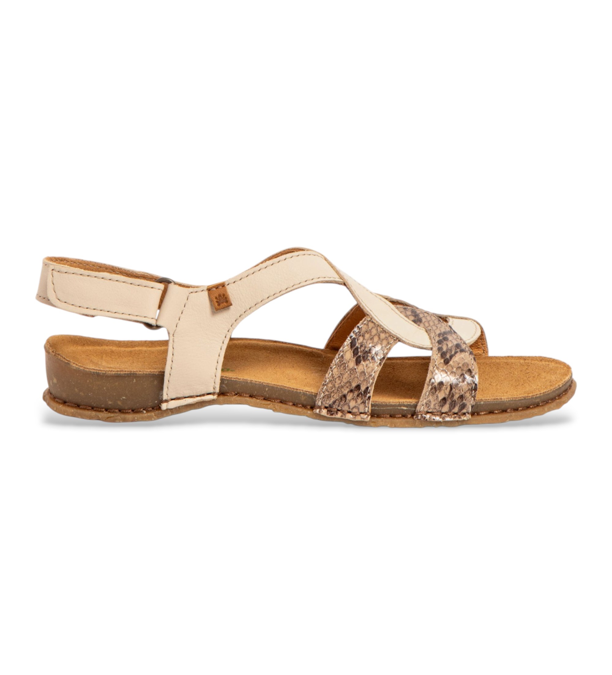 El Naturalistavoor vrouwen. 2581914G2005_0MU Veelkleurige leren sandalen N5819 (41), Leer, Plat, Geen, Casual
