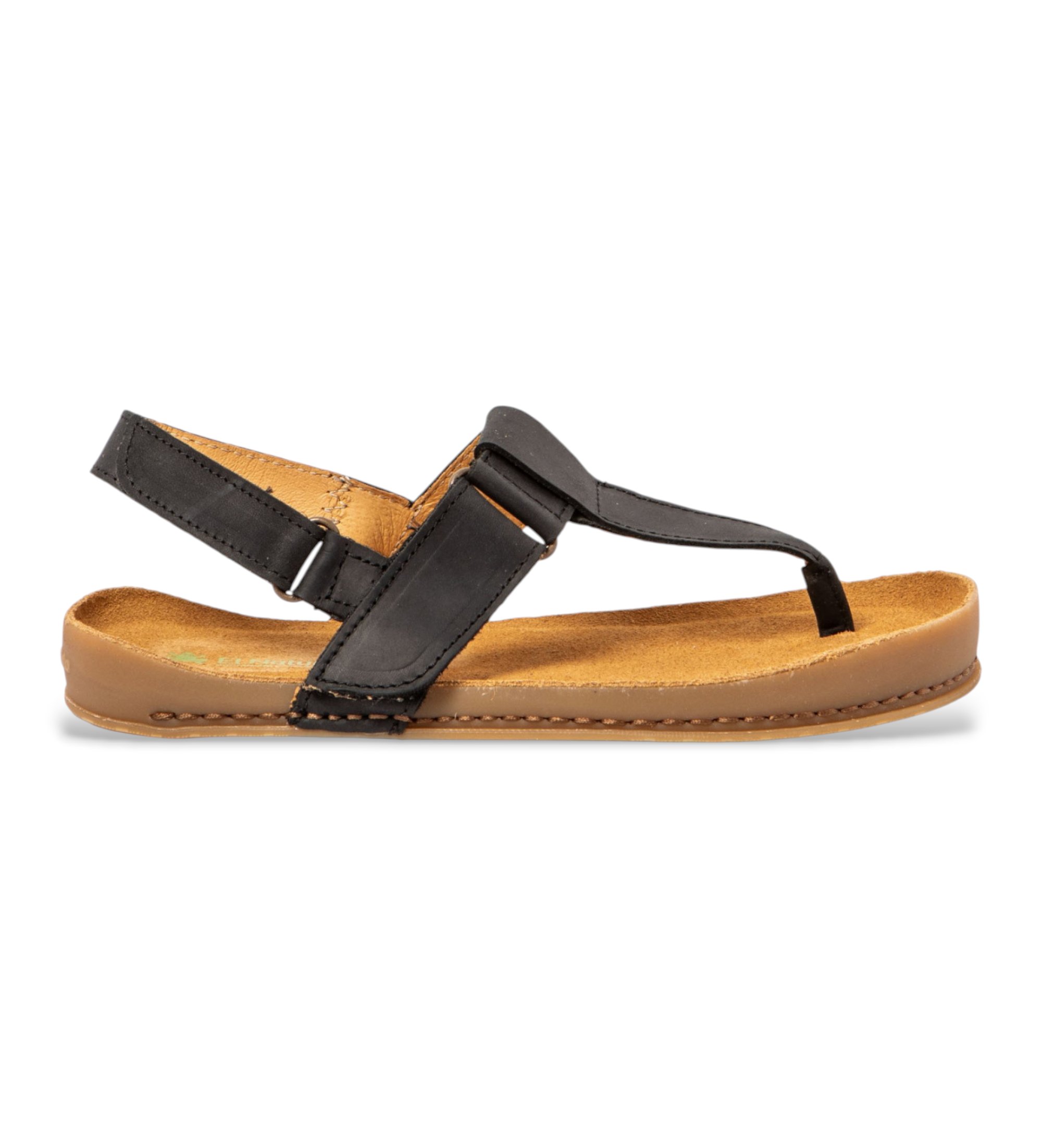 El Naturalistaunisex. 260041101005_001 Leren sandalen N6004 zwart (45), Leer, Plat, Klittenband, Casual