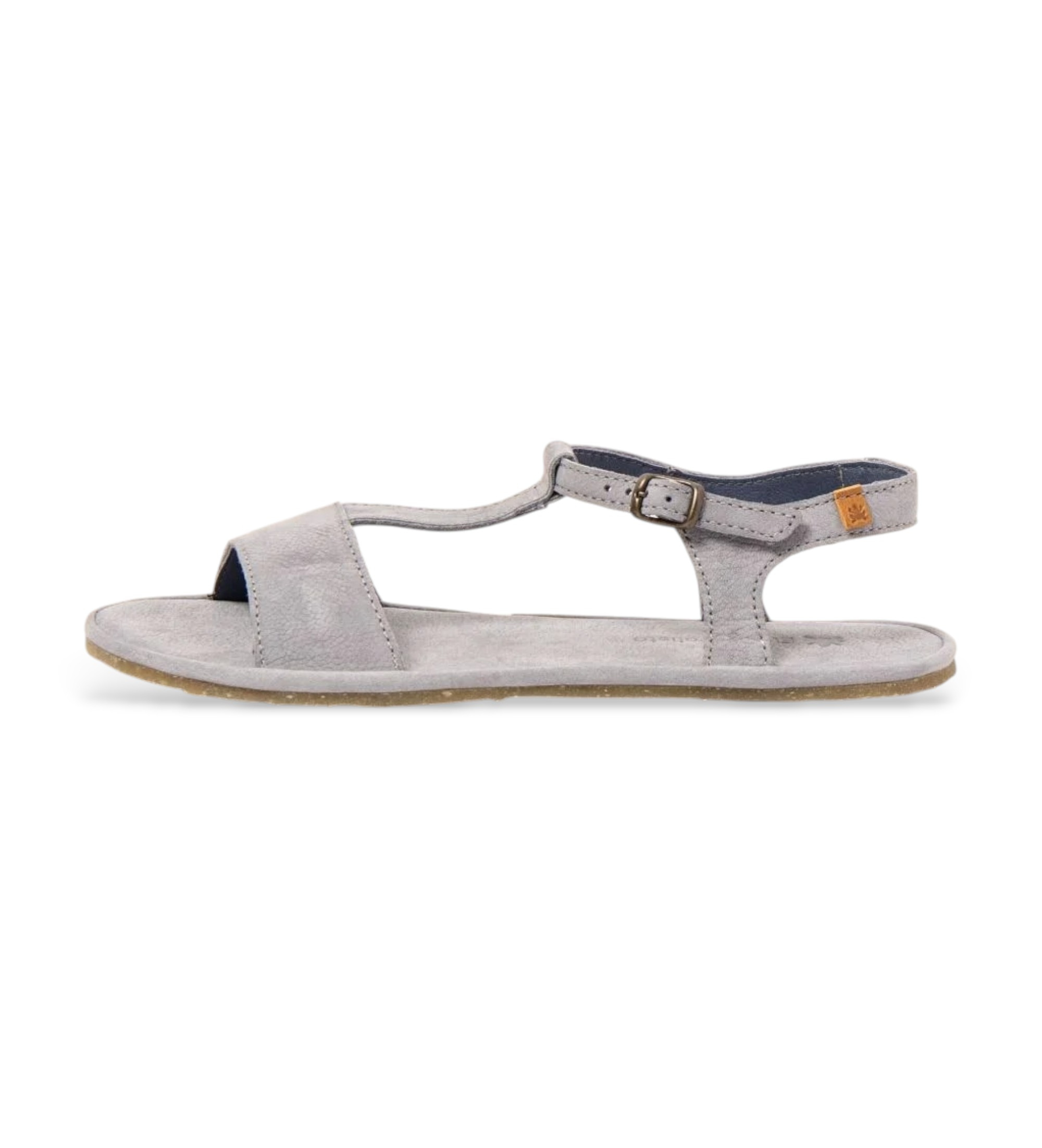 El Naturalistavoor vrouwen. 256861150005_0B0 Leren sandalen N5686 Satya grijsblauw (42), Leer, Plat, Gesp, Casual
