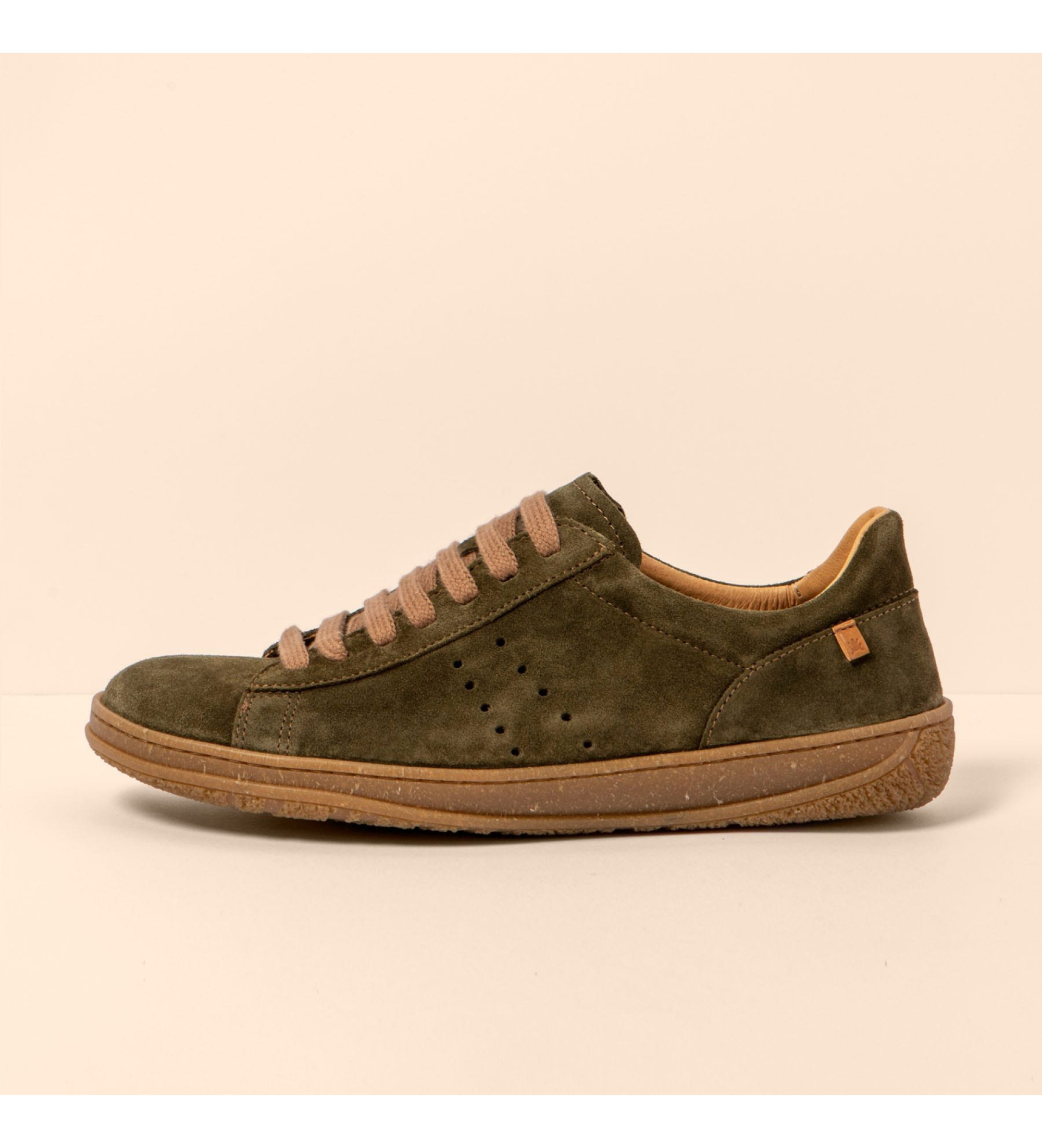 El Naturalistavoor mannen. 2539512FE005_0G3 Leren sneakers N5395 Amazonas groen (43), Leer, Plat, Veters, Casual