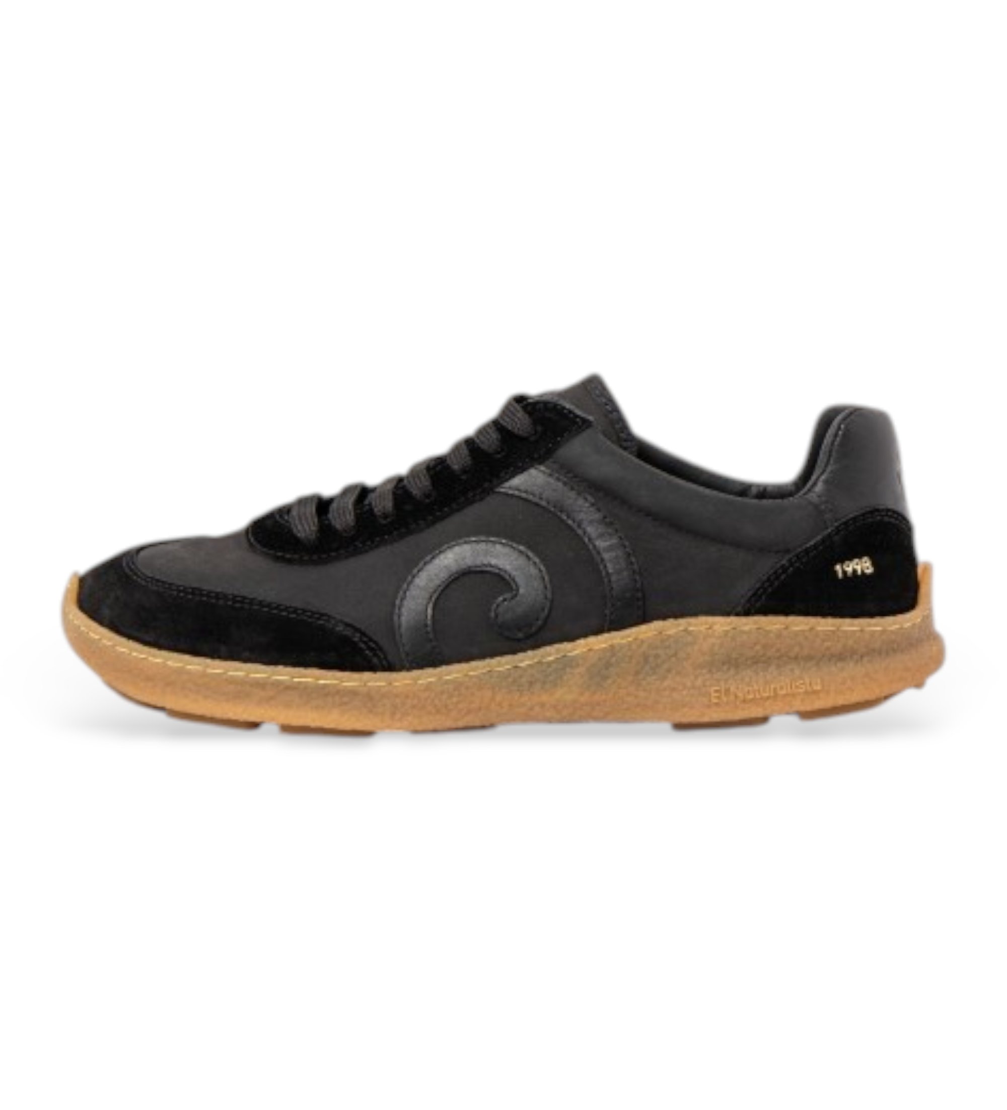 El Naturalista Unisex. 2543511Q9005_001 Leder Turnschuhe N5435 Oroel schwarz (41), Wohnung, Schnürsenkel, Lässig