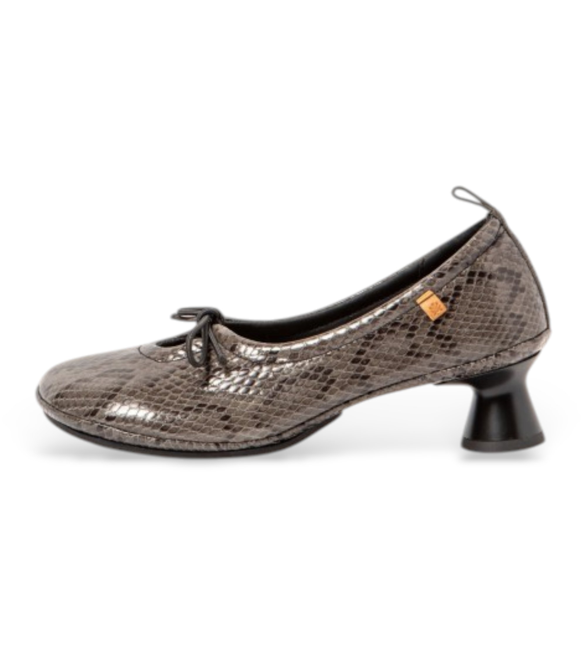 El Naturalista für Damen. 2N6951210005_039 Lederschuhe N695 Alma grau (40), 3 bis 5 cm, Keine, Lässig, Tierdruck, Klassisch
