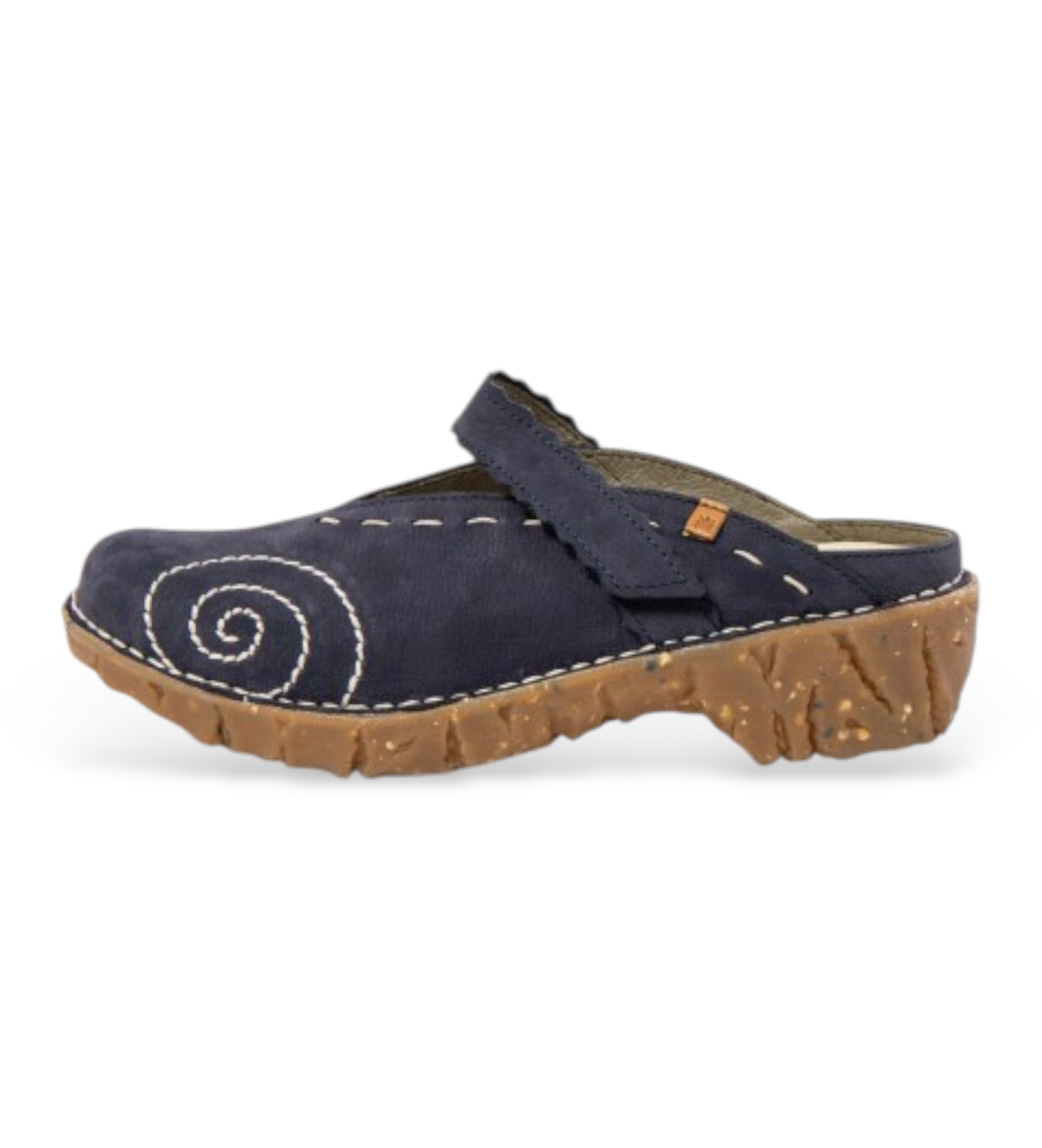 El Naturalista für Damen. 2NG963NF9605_0B0 Leder Clogs Ng96 Yggdrasil marine (42), Blau, 3 bis 5 cm, Klettverschluss, Lässig