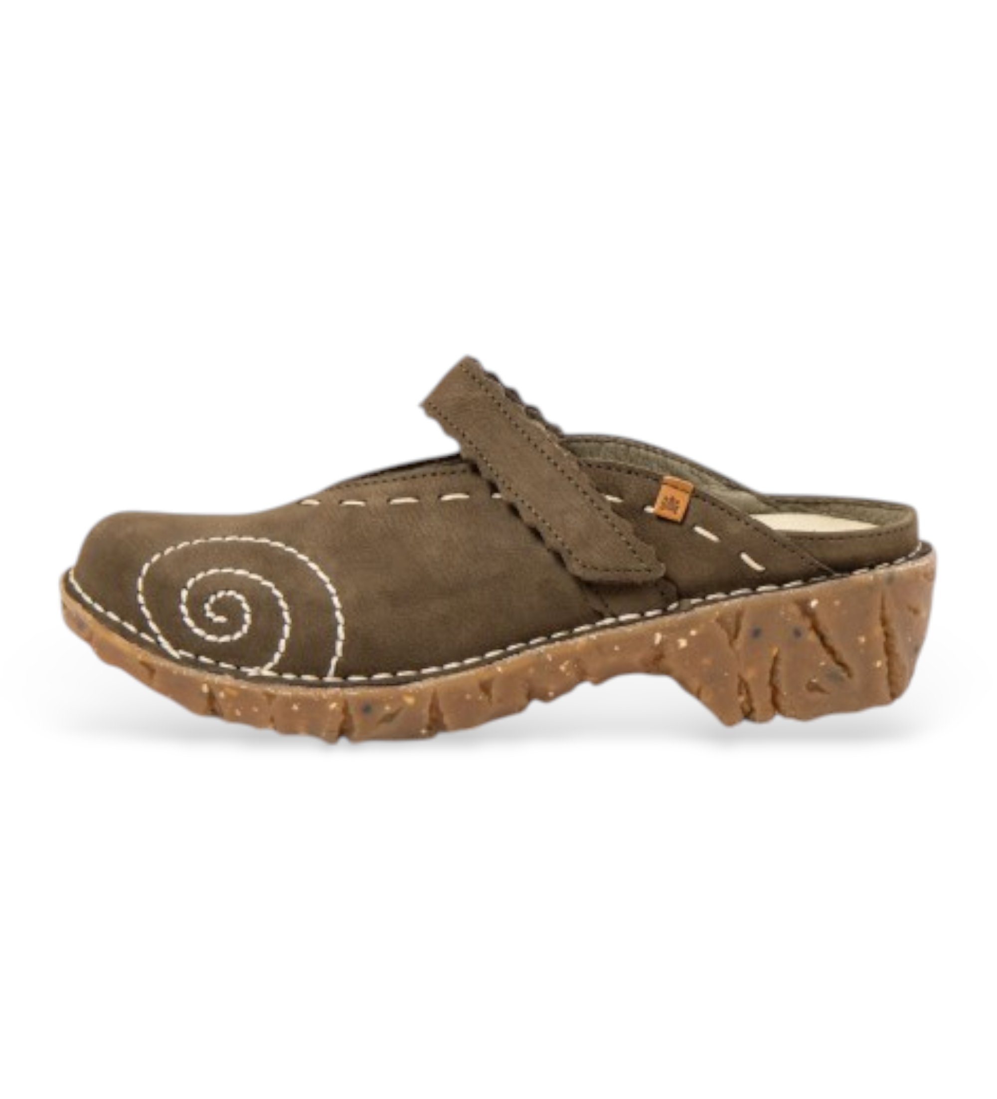 El Naturalistavoor vrouwen. 2NG963FE9605_0G3 Ng96 Yggdrasil Leren Klompen groen (42), Leer, 3 tot 5 cm, Klittenband, Casual