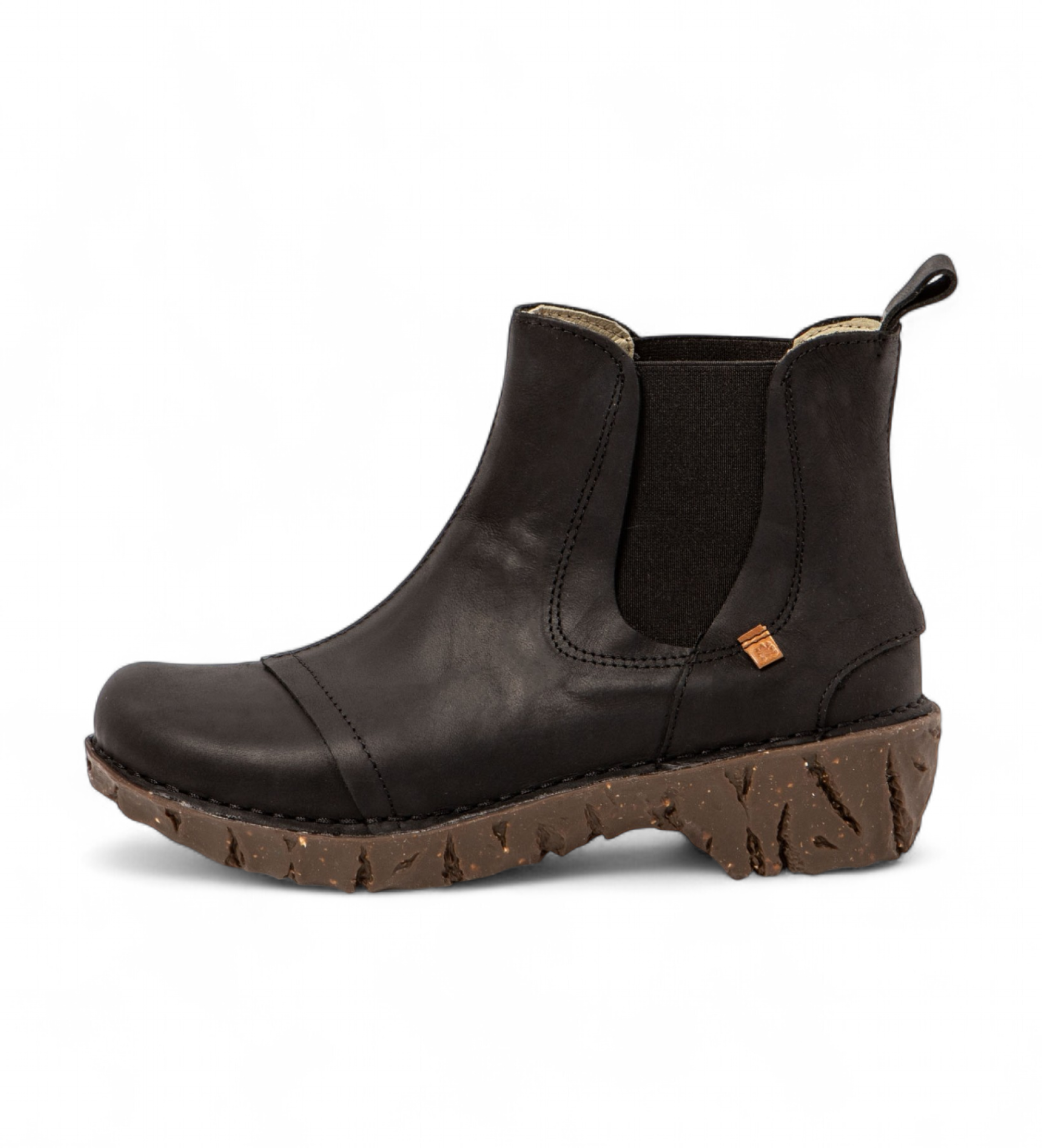 El Naturalista für Damen. 2N1583010005_001 Lederstiefeletten N158 Arizona schwarz (36), 1 bis 3 cm, Keine, Lässig