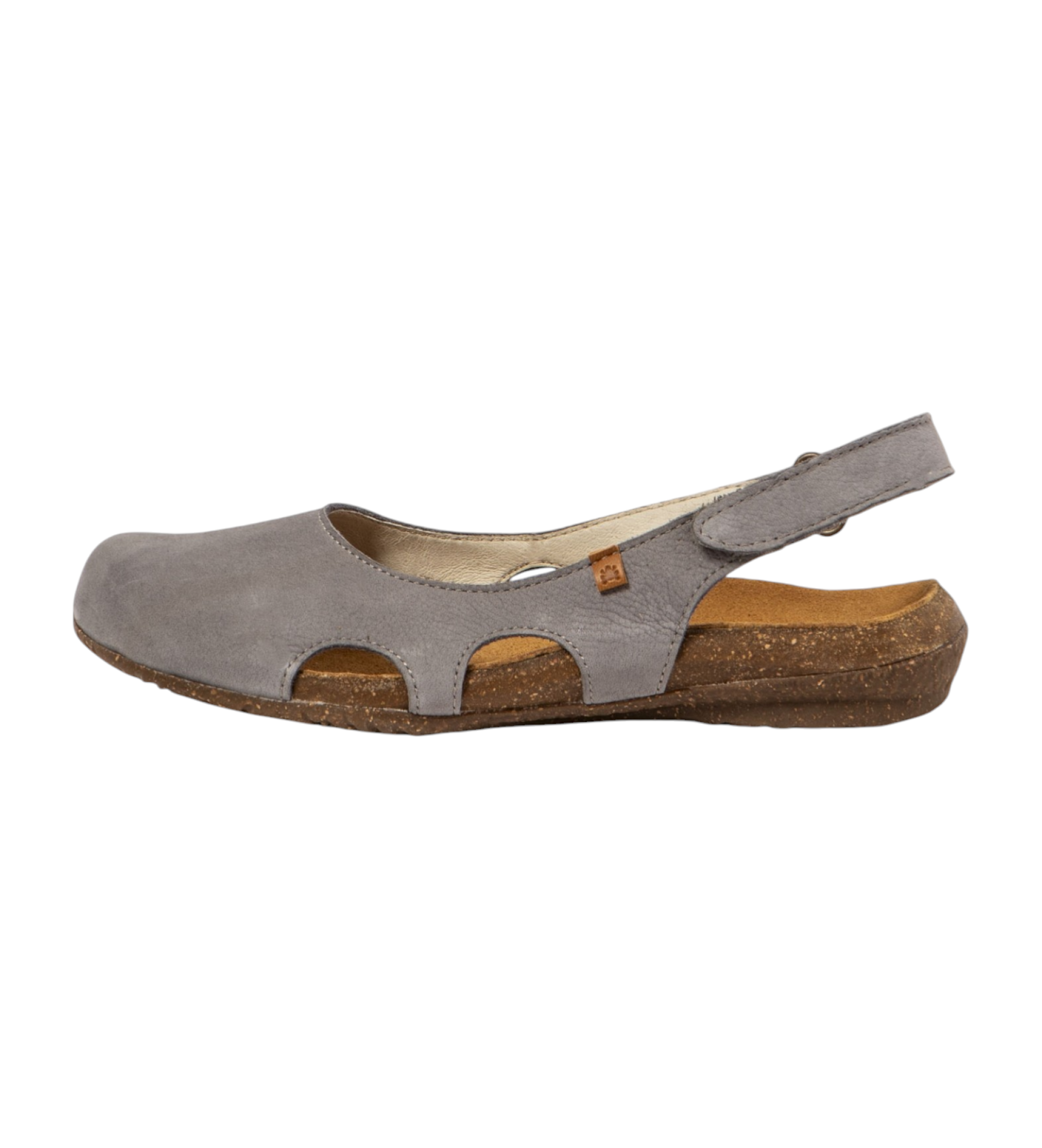 El Naturalistavoor vrouwen. 2N4133500005_0B0 N413 Wakataua leren sandalen blauw (38), Leer, 1 tot 3 cm, Klittenband, Casual, Grijs