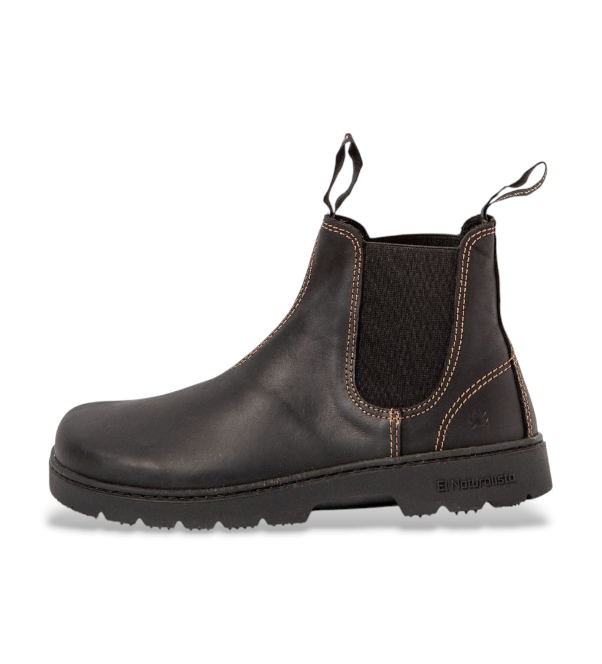 El Naturalista Unisex. 252621101005_001 Lederstiefeletten N5262 Nomada schwarz (44), Wohnung, 1 bis 3 cm, Keine, Lässig