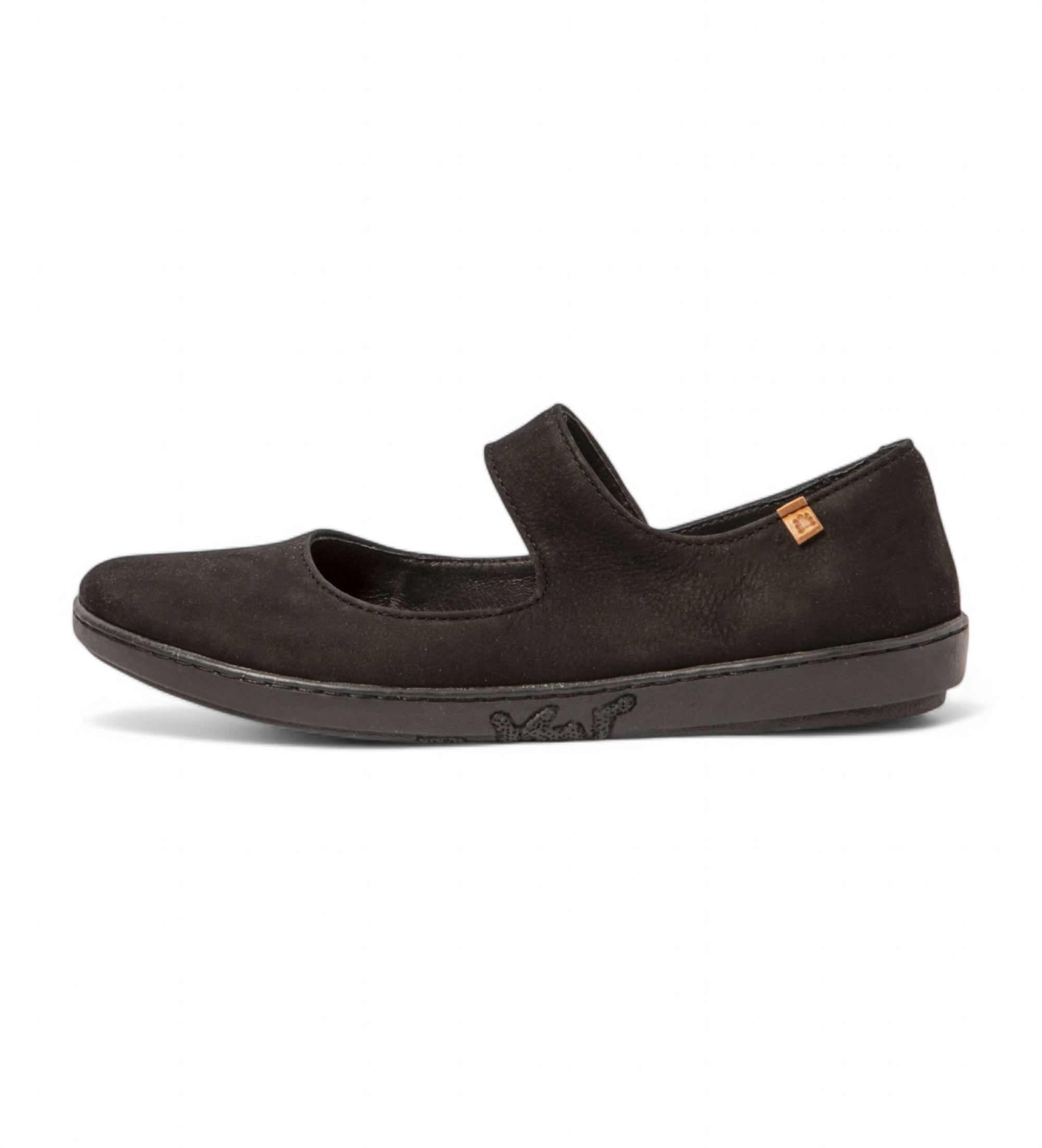 El Naturalista für Damen. 253013ZJ0005_001 Lederballerinas N5301 oder Coral schwarz (41), Wohnung, Klettverschluss, Lässig