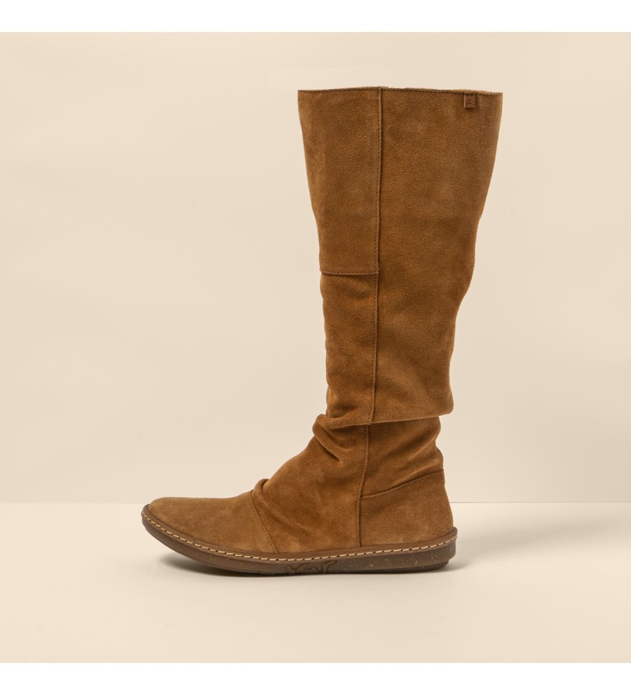 El Naturalista für Damen. 253132550005_023 Lederstiefel N5313 Korallenbraun (42), Wohnung, Reißverschluss, Lässig, Kunstleder
