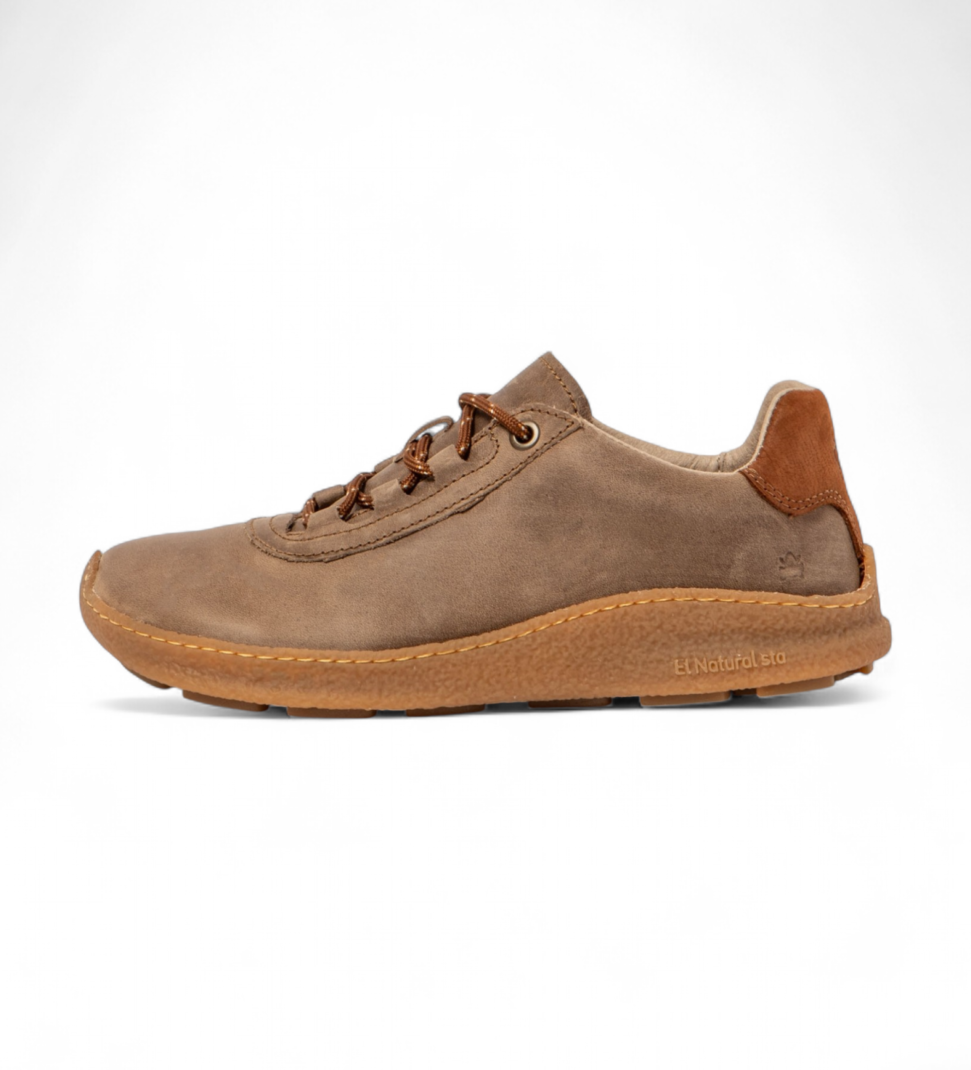 El Naturalista Unisex. 2543411LY005_020 Arizona Stone beige Schuhe (40), Leder, Wohnung, Schnürsenkel, Lässig