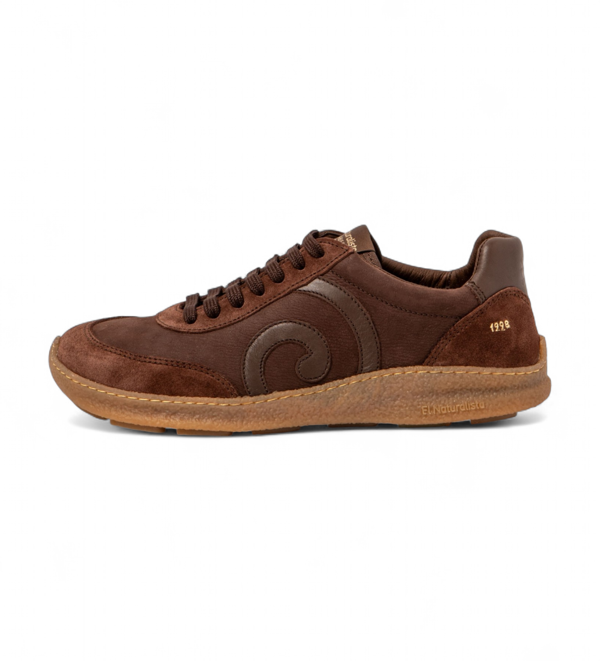 El Naturalista Unisex. 254351112005_012 N5435 Multi braune Lederschuhe (40), Schwarz, Wohnung, Schnürsenkel, Lässig