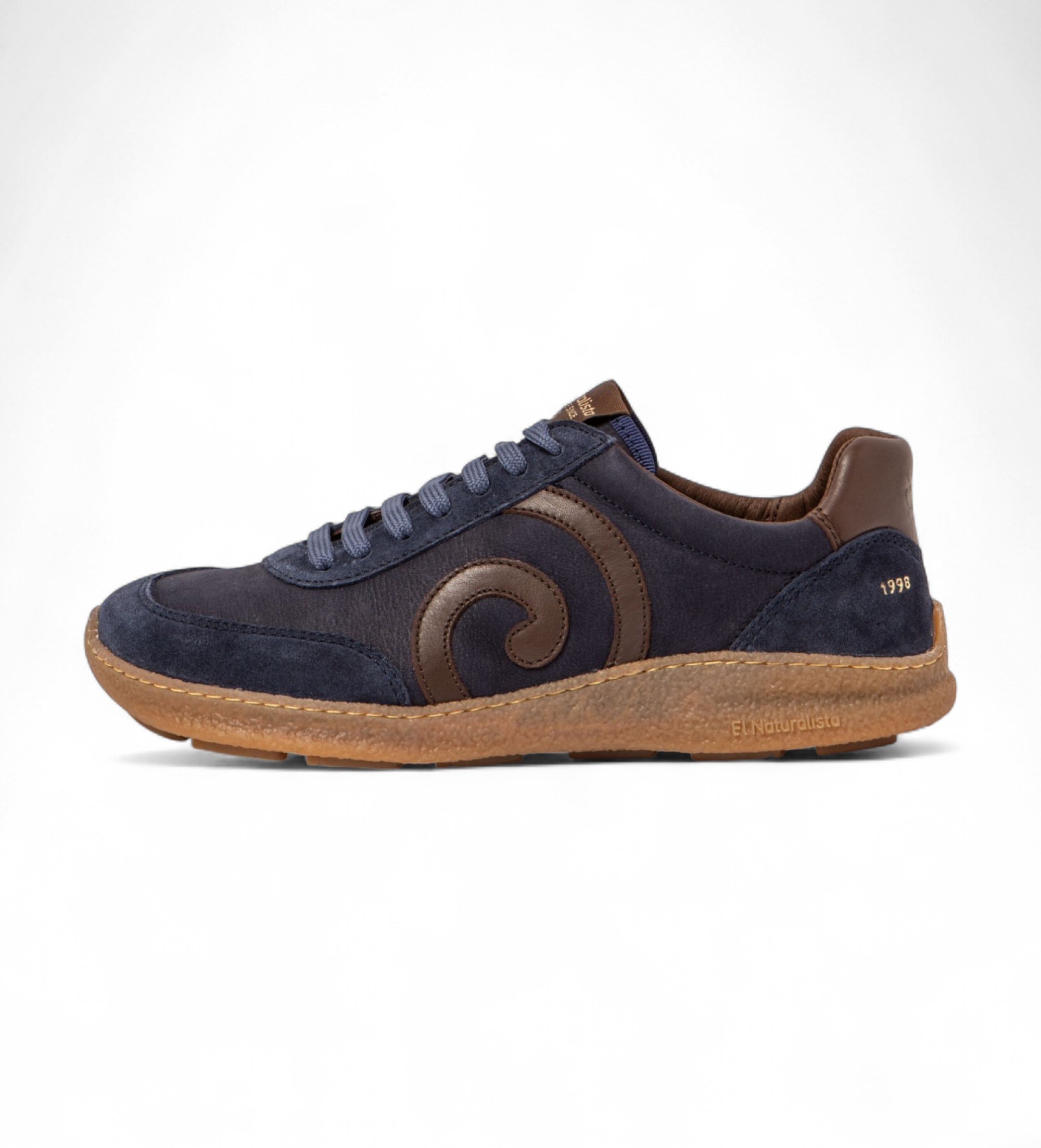 El Naturalista Unisex. 2543511NF005_0B0 Leder Turnschuhe N5435 Multi blau (38), Wohnung, Schnürsenkel, Lässig