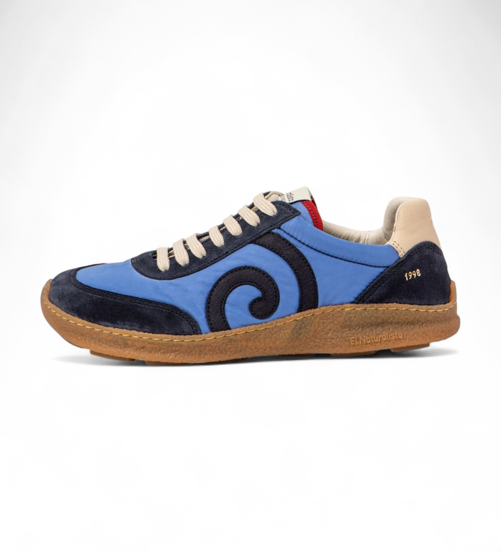 El Naturalista Unisex. 25435A150005_0B0 Leder Turnschuhe N5435B blau (44), Stoff, Wohnung, Schnürsenkel, Lässig