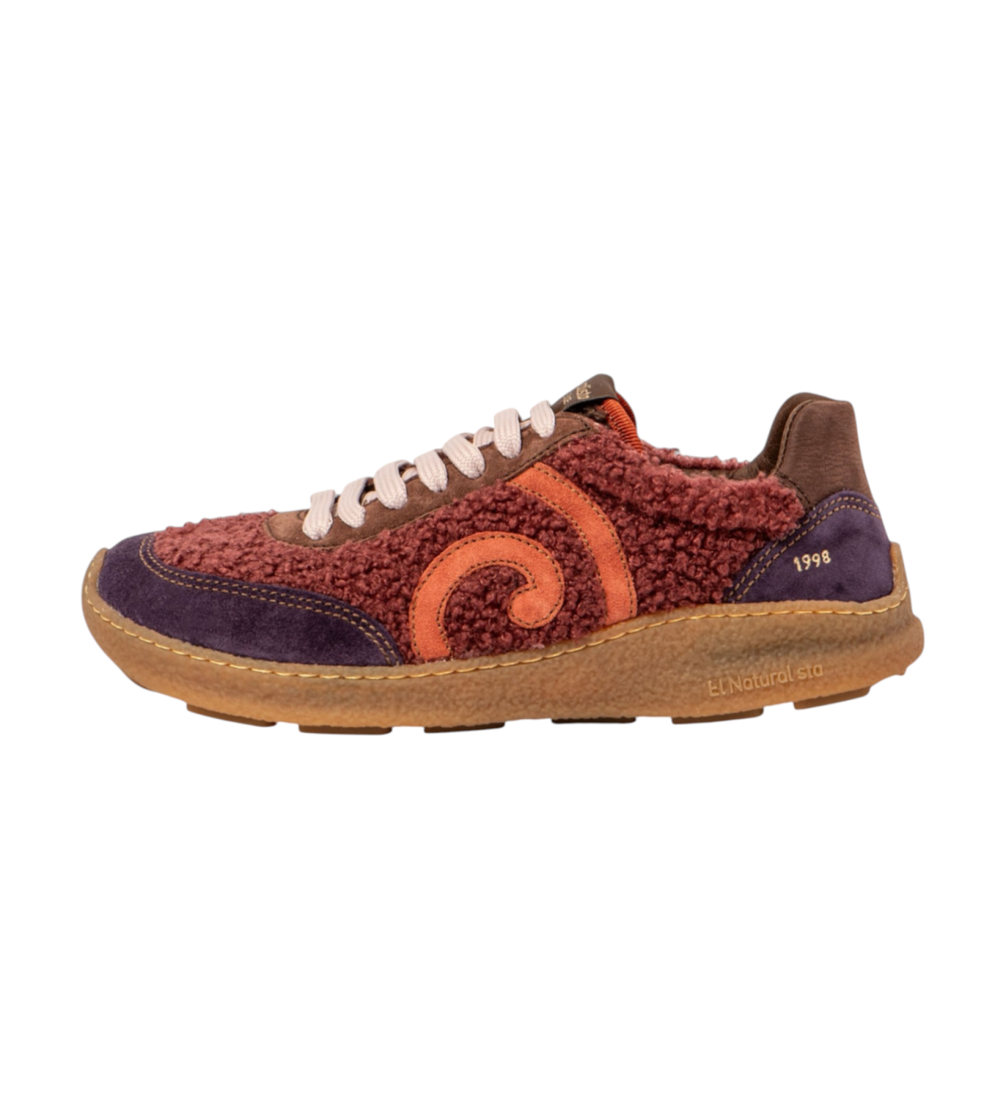 El Naturalista für Damen. 25435B1FF005_008 Schuhe N5435B Oroel rot (37), Stoff, Wohnung, Schnürsenkel, Lässig