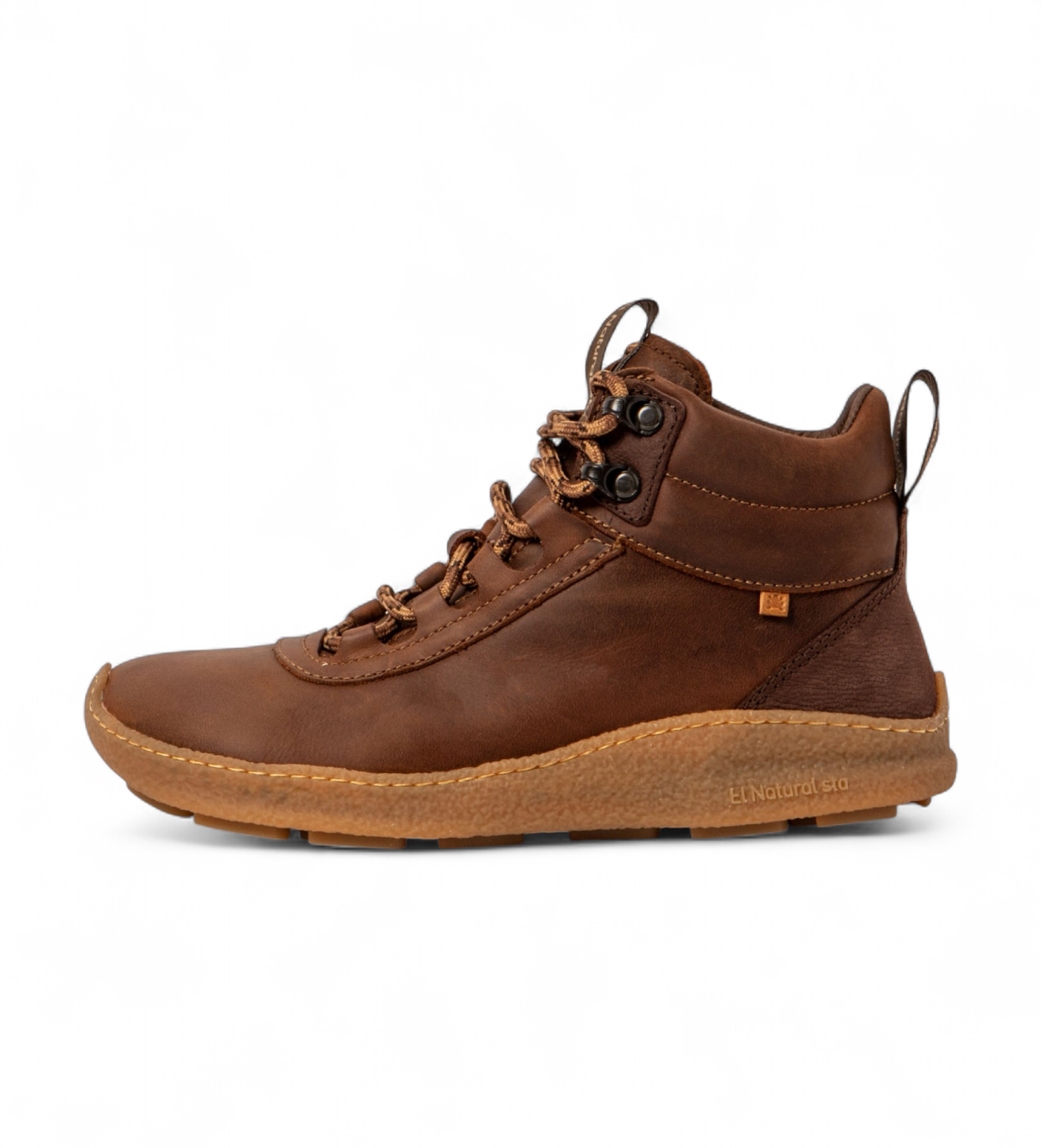 El Naturalista Unisex. 254361156005_012 Braune Lederstiefeletten N5436 (45), Wohnung, Schnürsenkel, Lässig