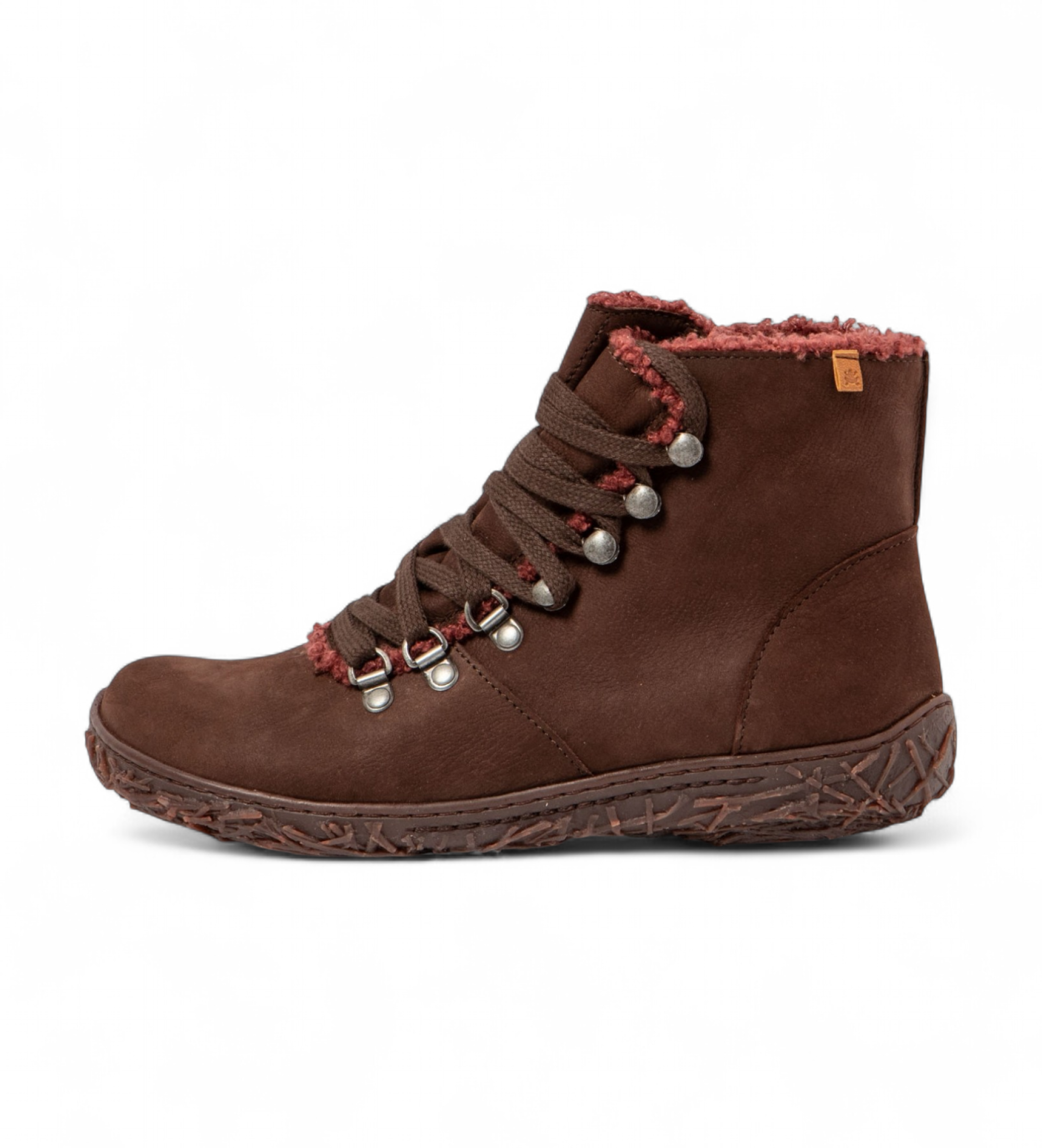 El Naturalista für Damen. 254561112005_012 Braune Lederstiefeletten N5456 (36), Wohnung, Schnürsenkel, Lässig