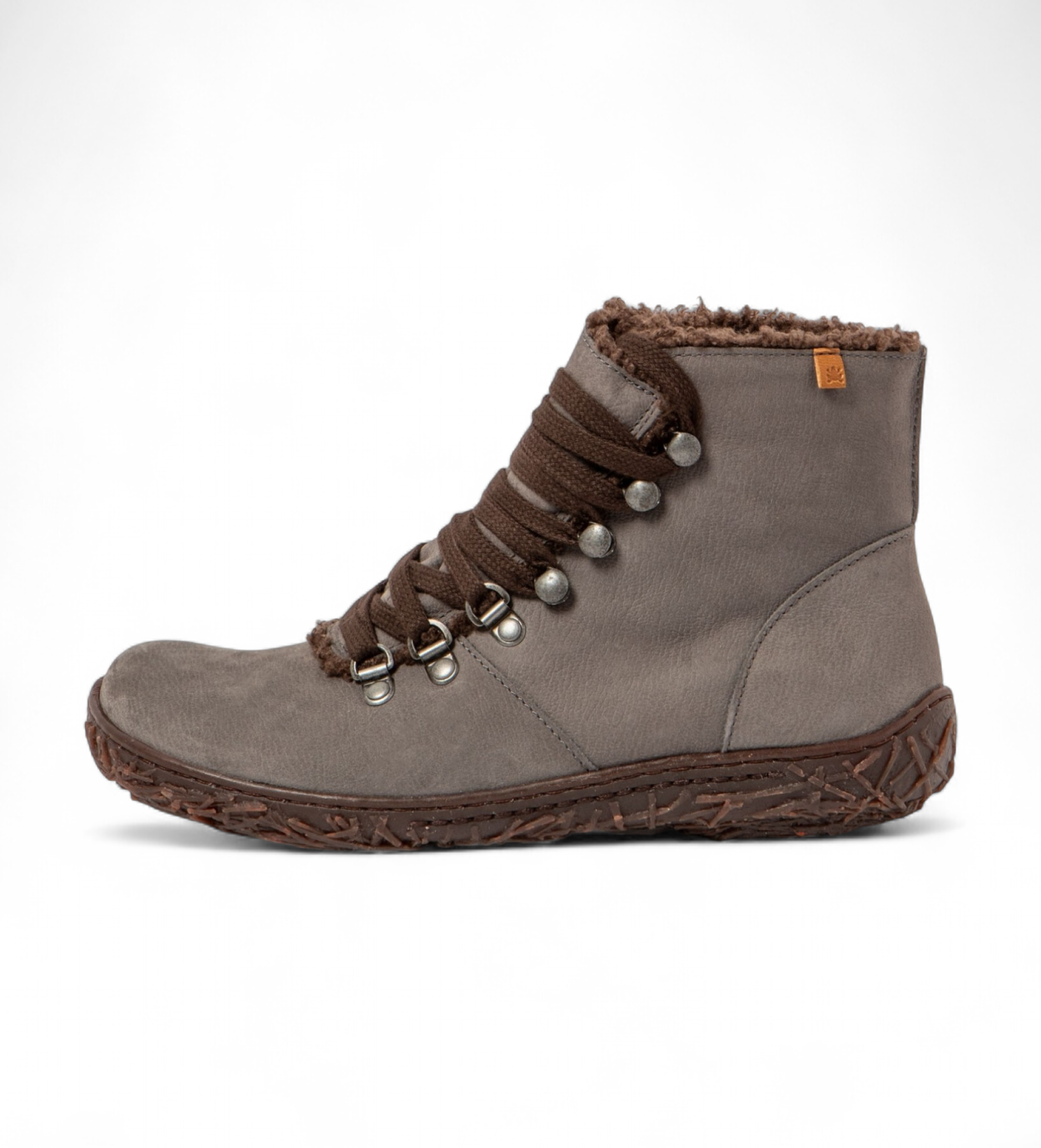 El Naturalista für Damen. 254561110005_039 Lederstiefeletten N5456 grau (36), Wohnung, Schnürsenkel, Lässig
