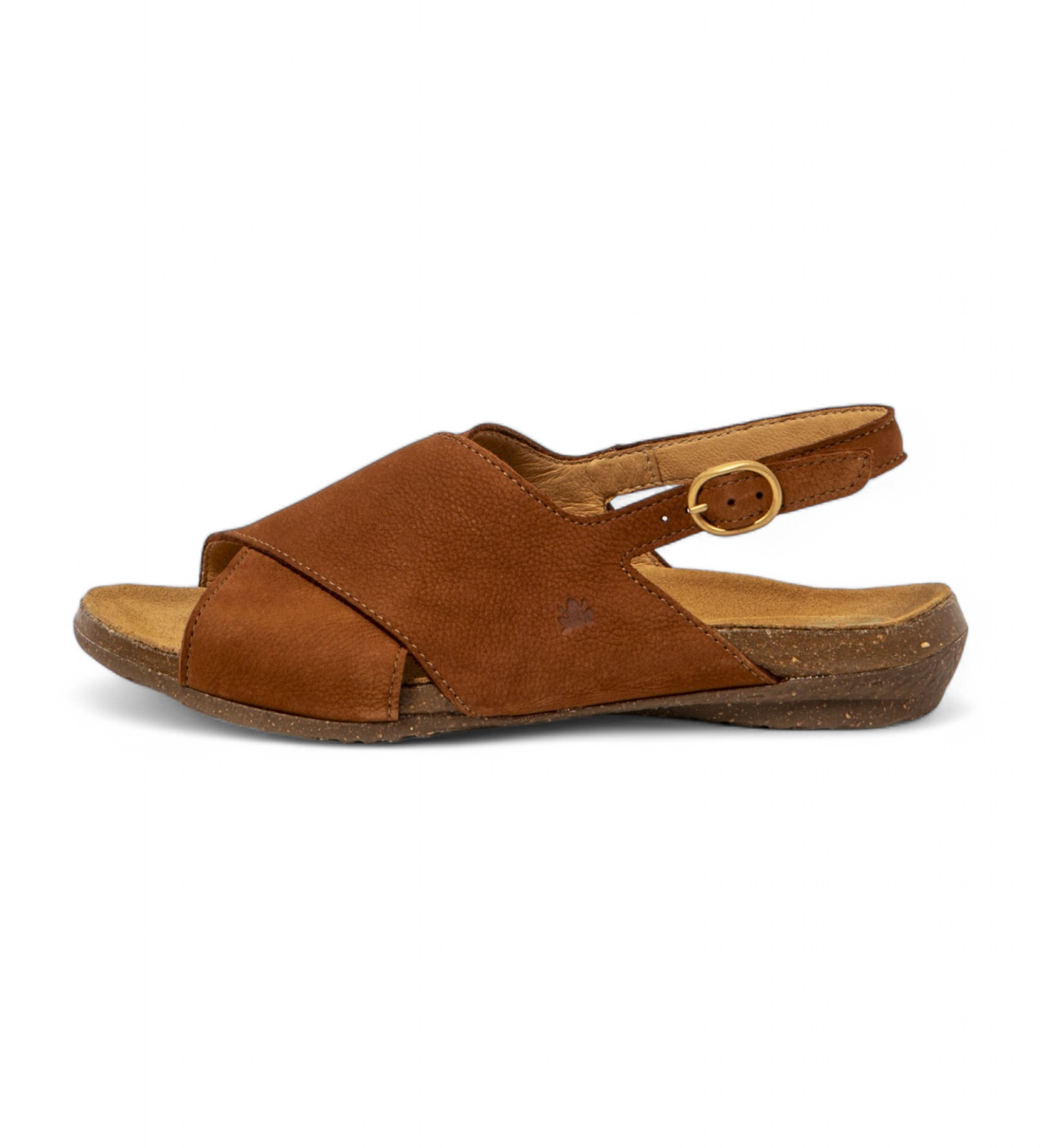 El Naturalista für Damen. 255581123005_023 Ledersandalen N5558 Wakataua braun (42), Wohnung, Schnalle, Lässig