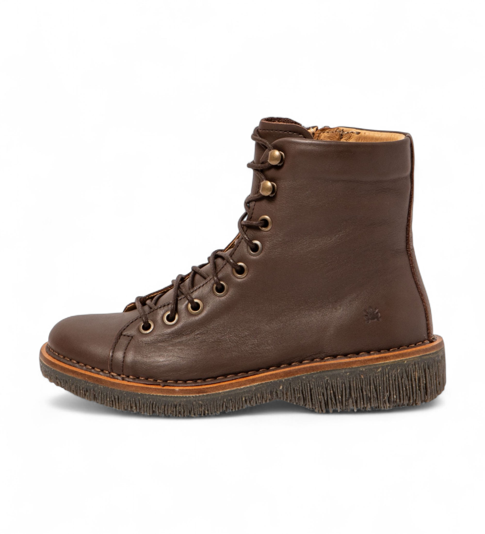 El Naturalista für Damen. 255724ZJ0005_012 Lederstiefeletten N5572 Volcano mittelbraun (36), Wohnung, Reißverschluss, Lässig