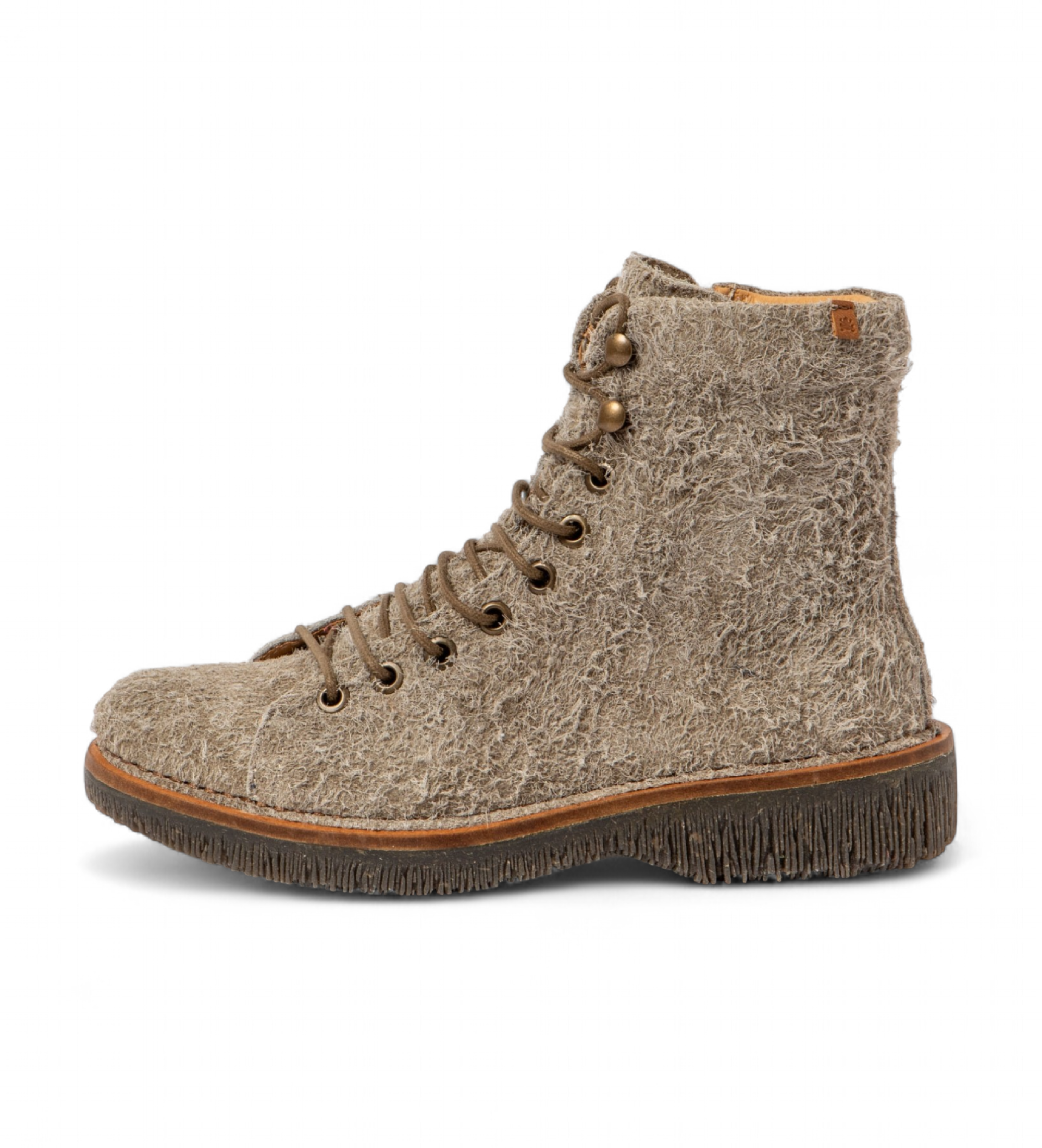 El Naturalista für Damen. 25572PEV0005_020 Lederstiefeletten N5572P Volcano taupe (39), Beige, Wohnung, Reißverschluss, Lässig