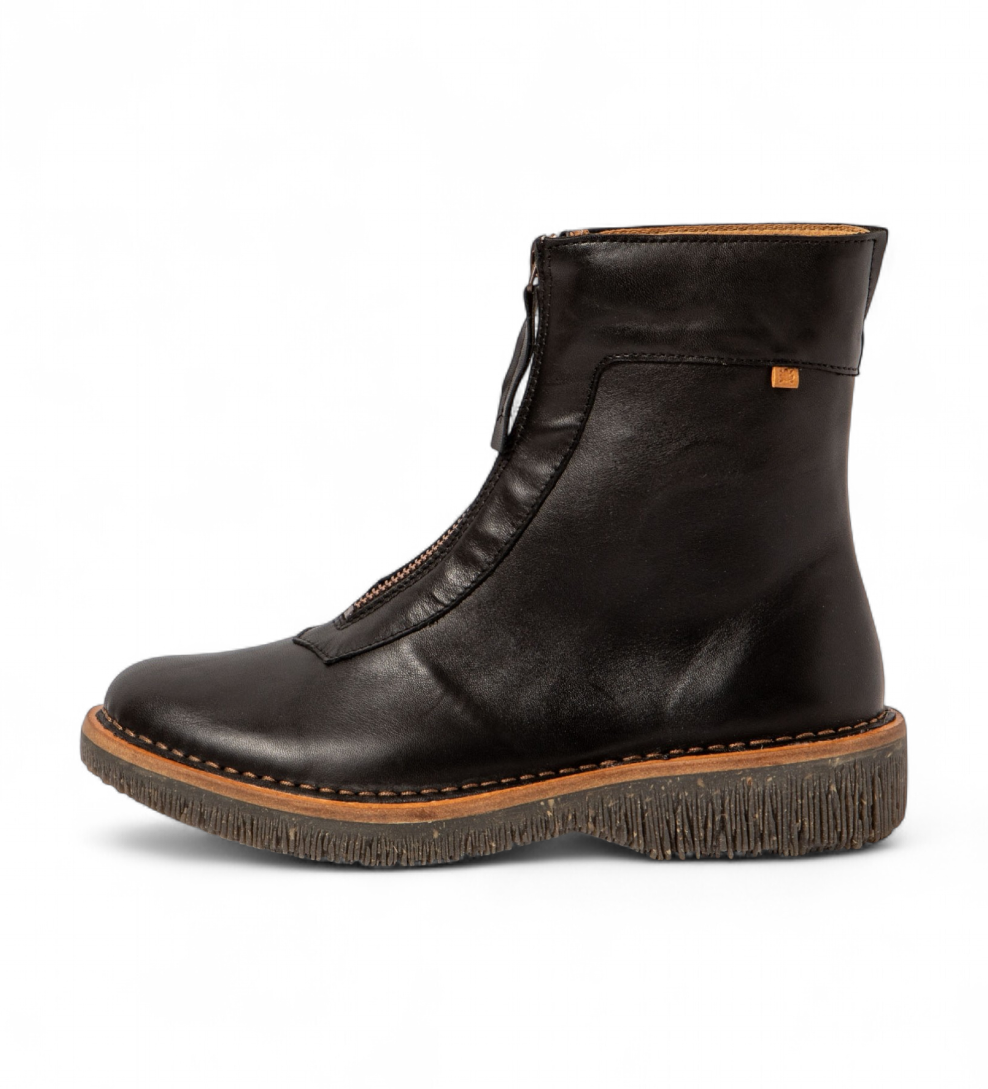 El Naturalista für Damen. 255812010005_001 Lederstiefeletten N5581 schwarz (42), Wohnung, Reißverschluss, Lässig