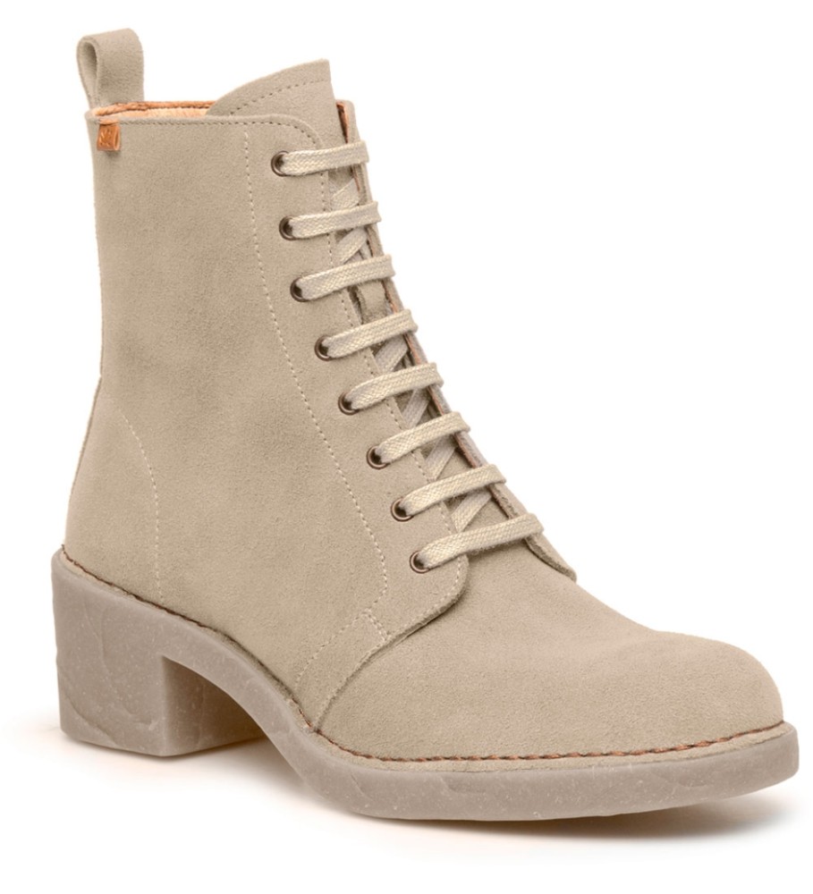 El Naturalista für Damen. 25660117S005_039 Lederstiefeletten N5660 Lux grau -Höhe 5.5cm (38), 5 bis 8 cm, Lässig