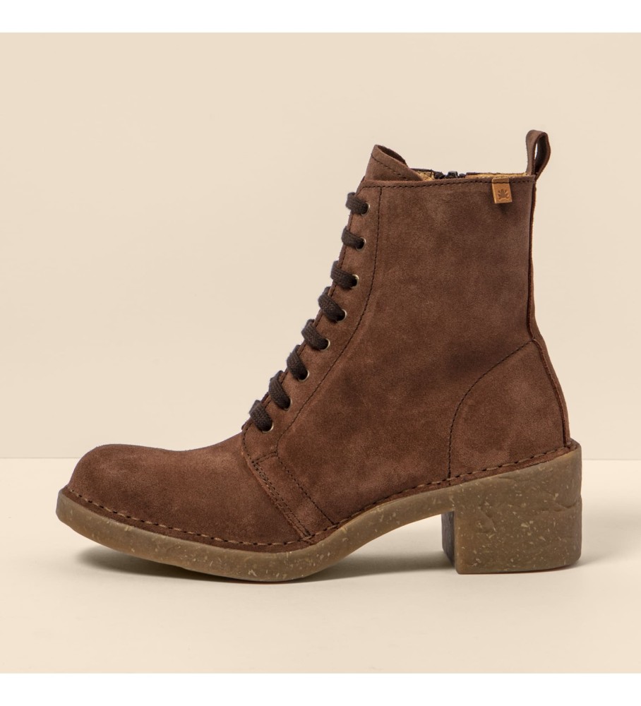 El Naturalista für Damen. 2566012FQ005_012 Braune Lederstiefeletten - Absatzhöhe: 5,5cm (42), 5 bis 8 cm, Lässig