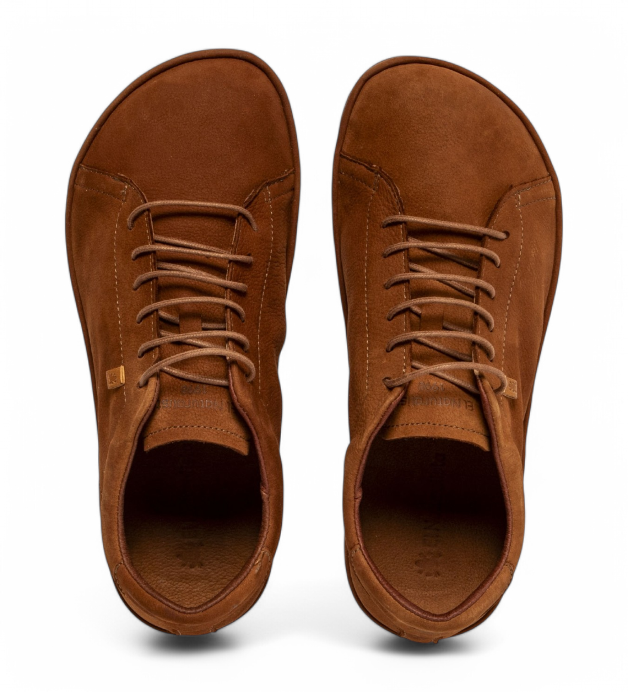 El Naturalista für Damen. 256711123005_023 Braune Lederschuhe N5671 Bare (36), Wohnung, Schnürsenkel, Lässig