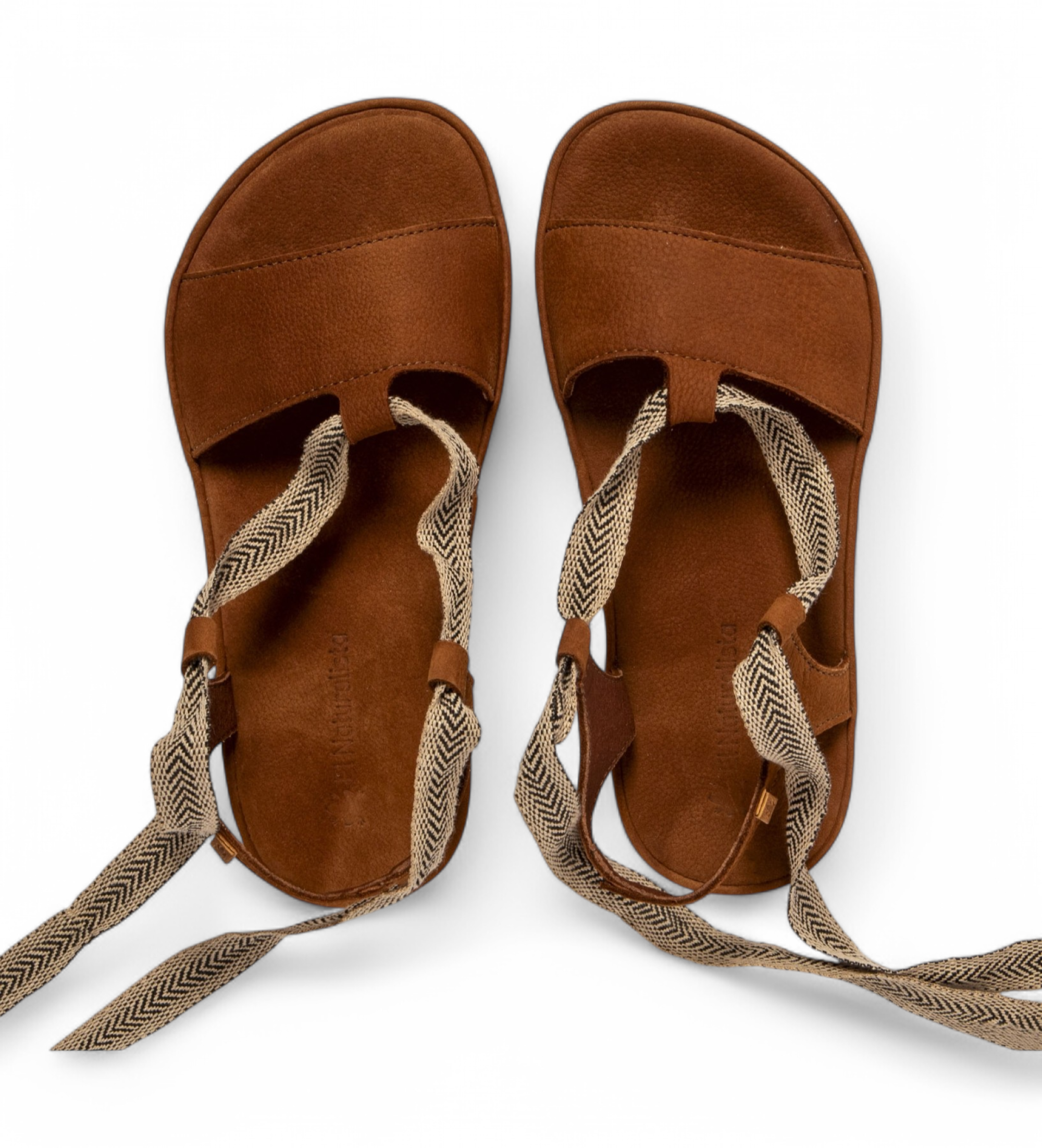El Naturalista für Damen. 256851123005_023 Ledersandalen N5685 Satya braun (38), Wohnung, Schnürsenkel, Lässig