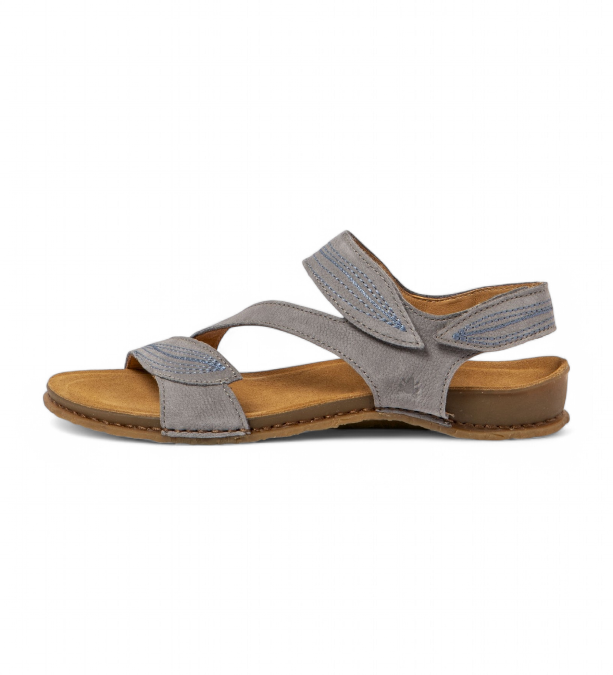 El Naturalistavoor vrouwen. 258101250005_0B0 Leren sandalen N5810 Panglao grijsblauw (38), Leer, Plat, Klittenband, Casual