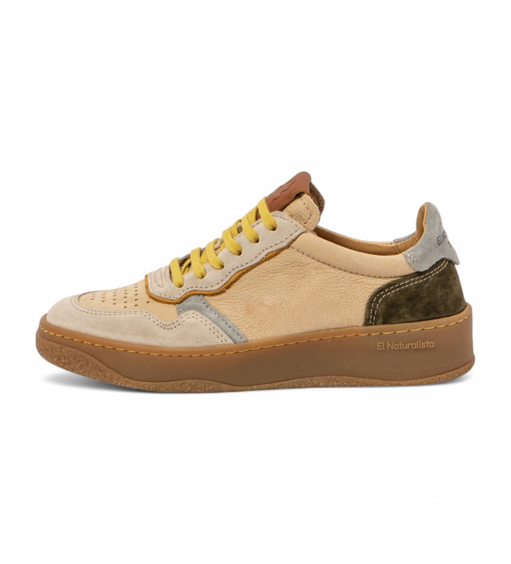 El Naturalista Unisex. 2584412DO005_0MU Leder Turnschuhe N5844 Geo mehrfarbig (46), Wohnung, Schnürsenkel, Lässig