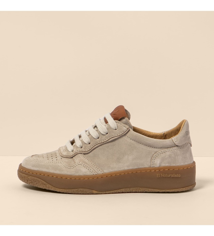 El Naturalista Unisex. 25844S1ZZ005_020 Leder Turnschuhe N5844S Geo beige (45), Wohnung, Schnürsenkel, Lässig