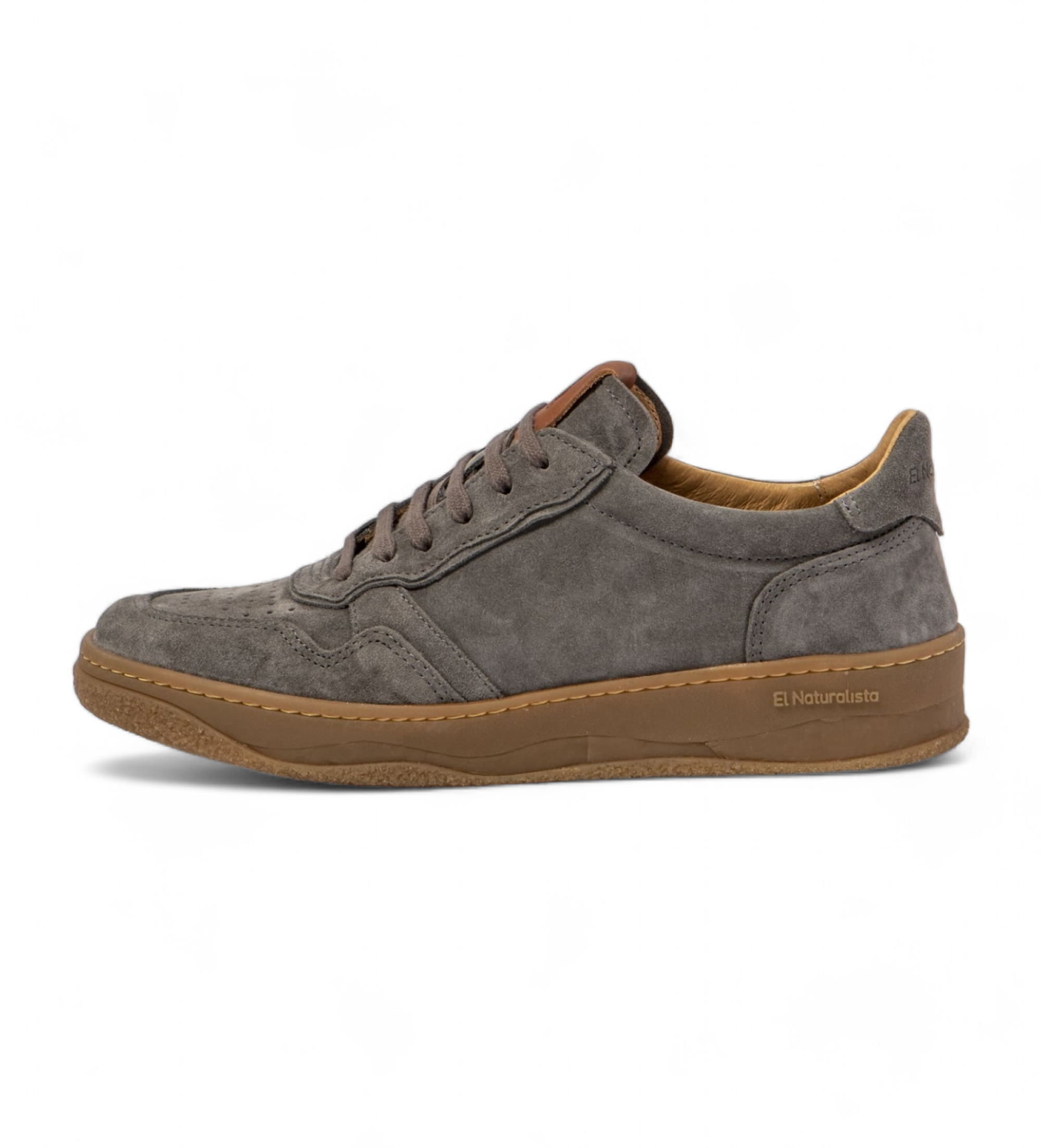 El Naturalista Unisex. 25844S1R3005_039 Leder Turnschuhe N5844S grau (43), Wohnung, 1 bis 3 cm, Schnürsenkel, Lässig