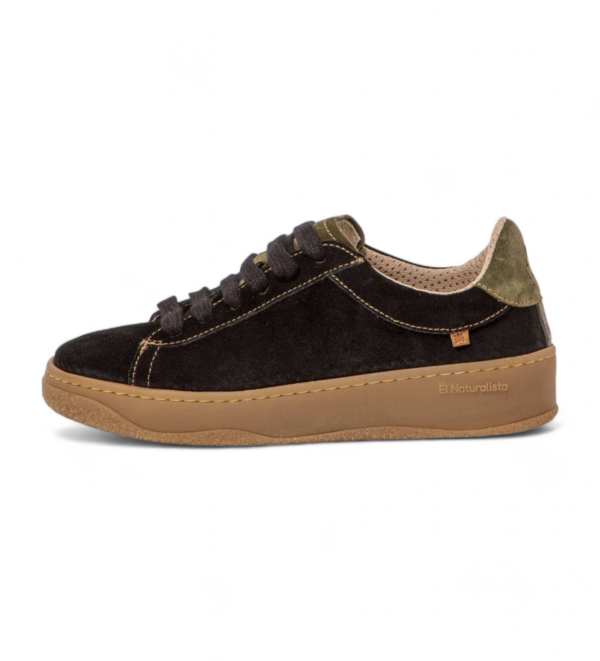 El Naturalista Unisex. 258481101005_001 Leder Turnschuhe N5848 schwarz (44), Wohnung, Schnürsenkel, Lässig