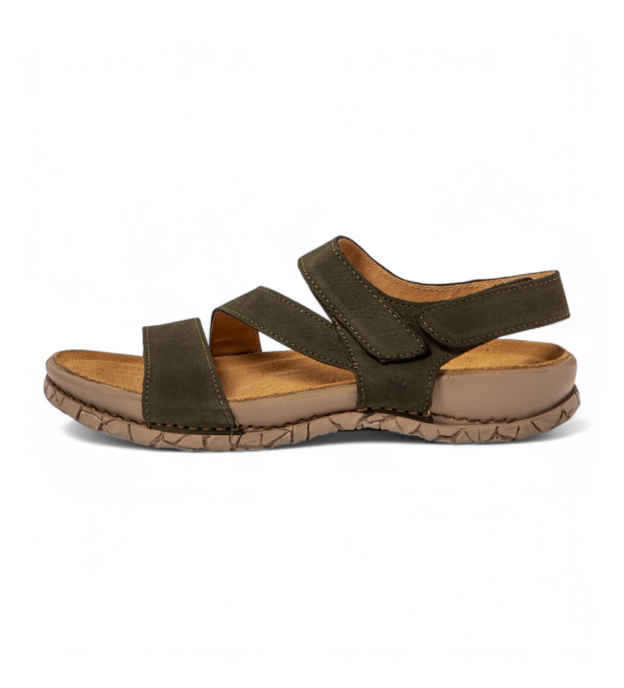 El Naturalista Unisex. 258601222005_0G3 Ledersandalen N5860 Tabernas grün (46), Wohnung, Klettverschluss, Lässig