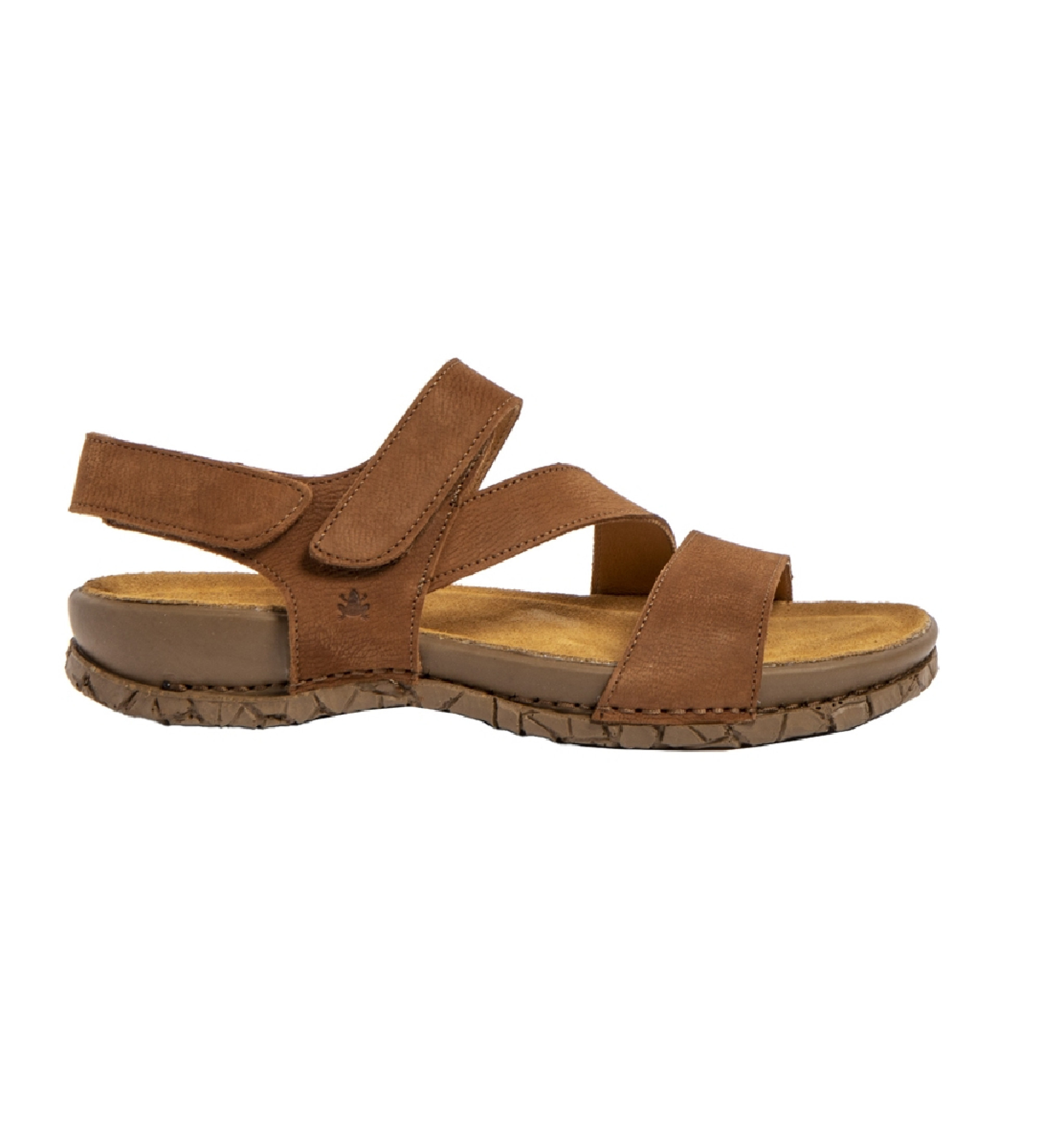 El Naturalista Unisex. 2586011ND005_023 Braune Ledersandalen N5860 (36), Wohnung, Schnalle, Klettverschluss, Lässig, Kunstleder