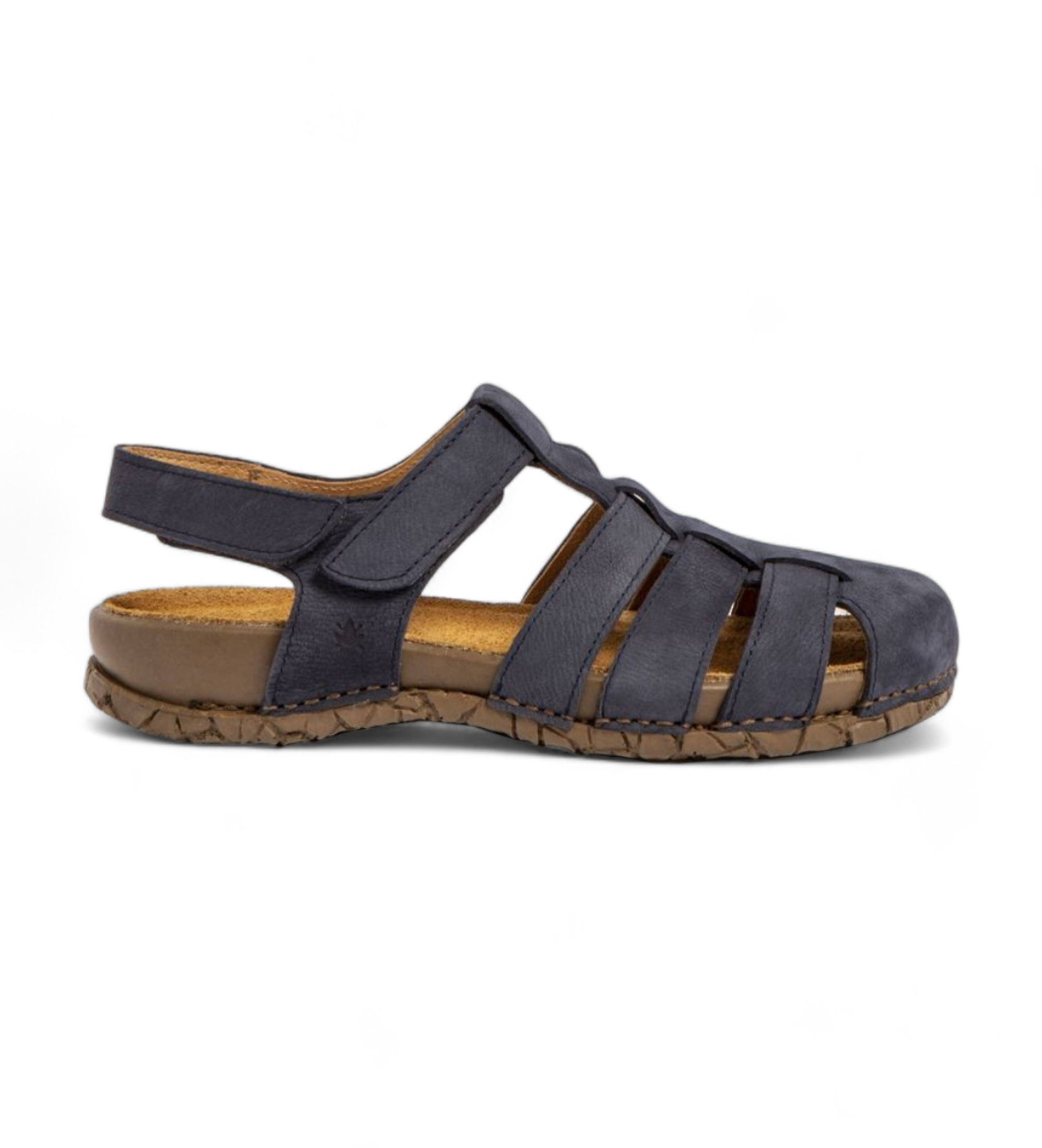 El Naturalistaunisex. 2586211NF005_0B0 Leren sandalen N5862 Tabernas marine (45), Leer, Plat, Klittenband, Casual, Marineblauw