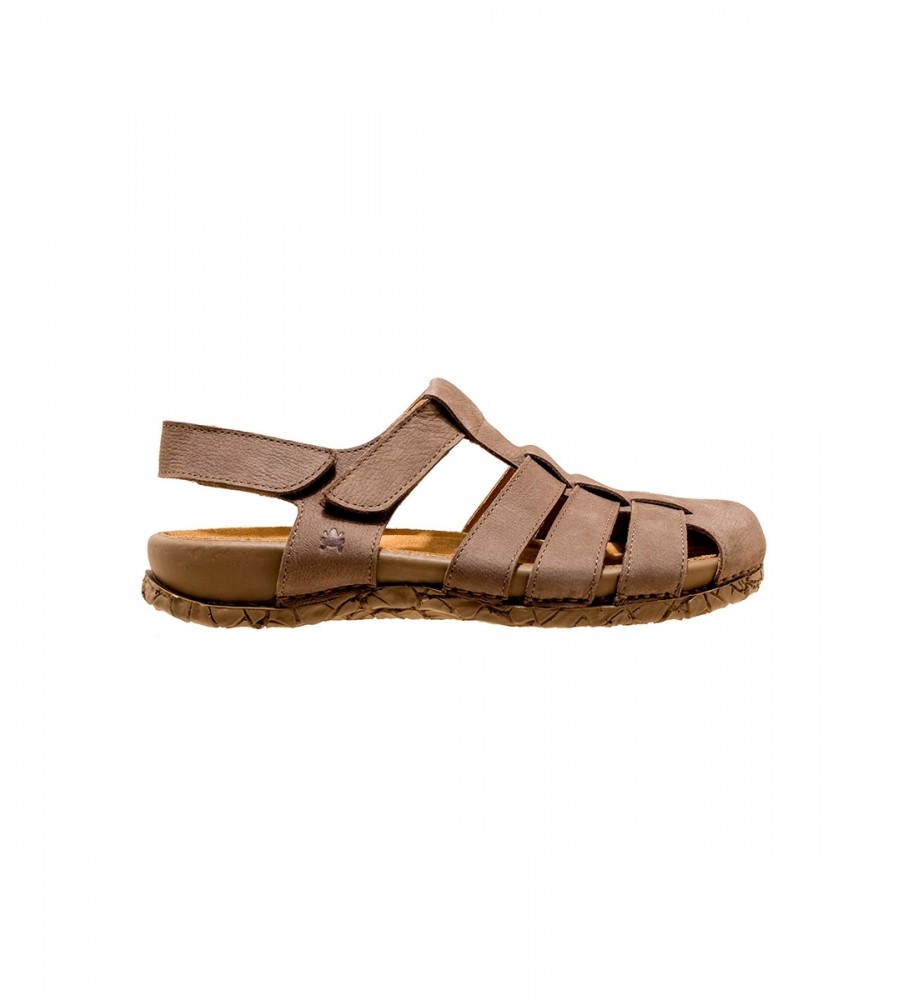 El Naturalista Unisex. 2586211UN005_039 Leder Sandalen N5862 braun Tabernas (46), Wohnung, Klettverschluss, Lässig