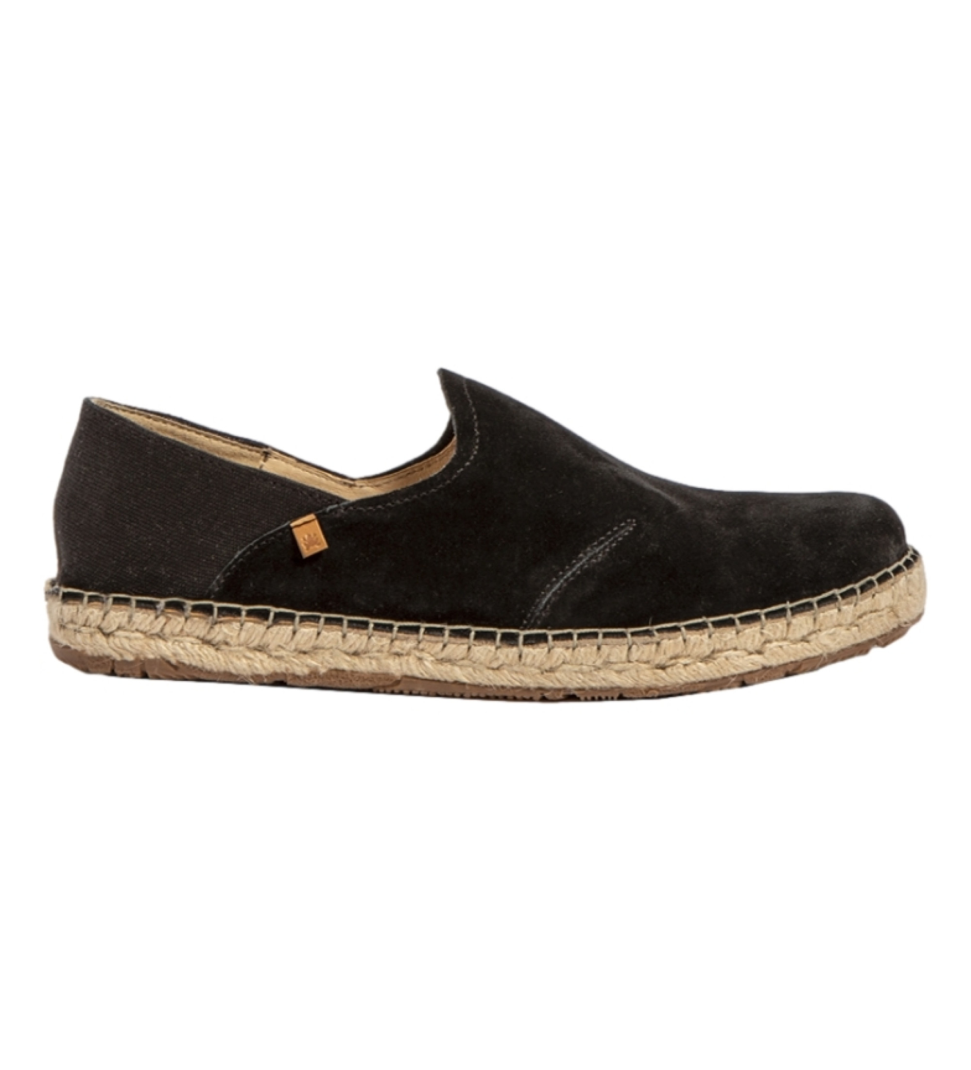 El Naturalista Unisex. 2N6781101005_001 Lederschuhe N678 Seide Wildleder schwarz Campos (43), Wohnung, 1 bis 3 cm, Schnürsenkel, Lässig