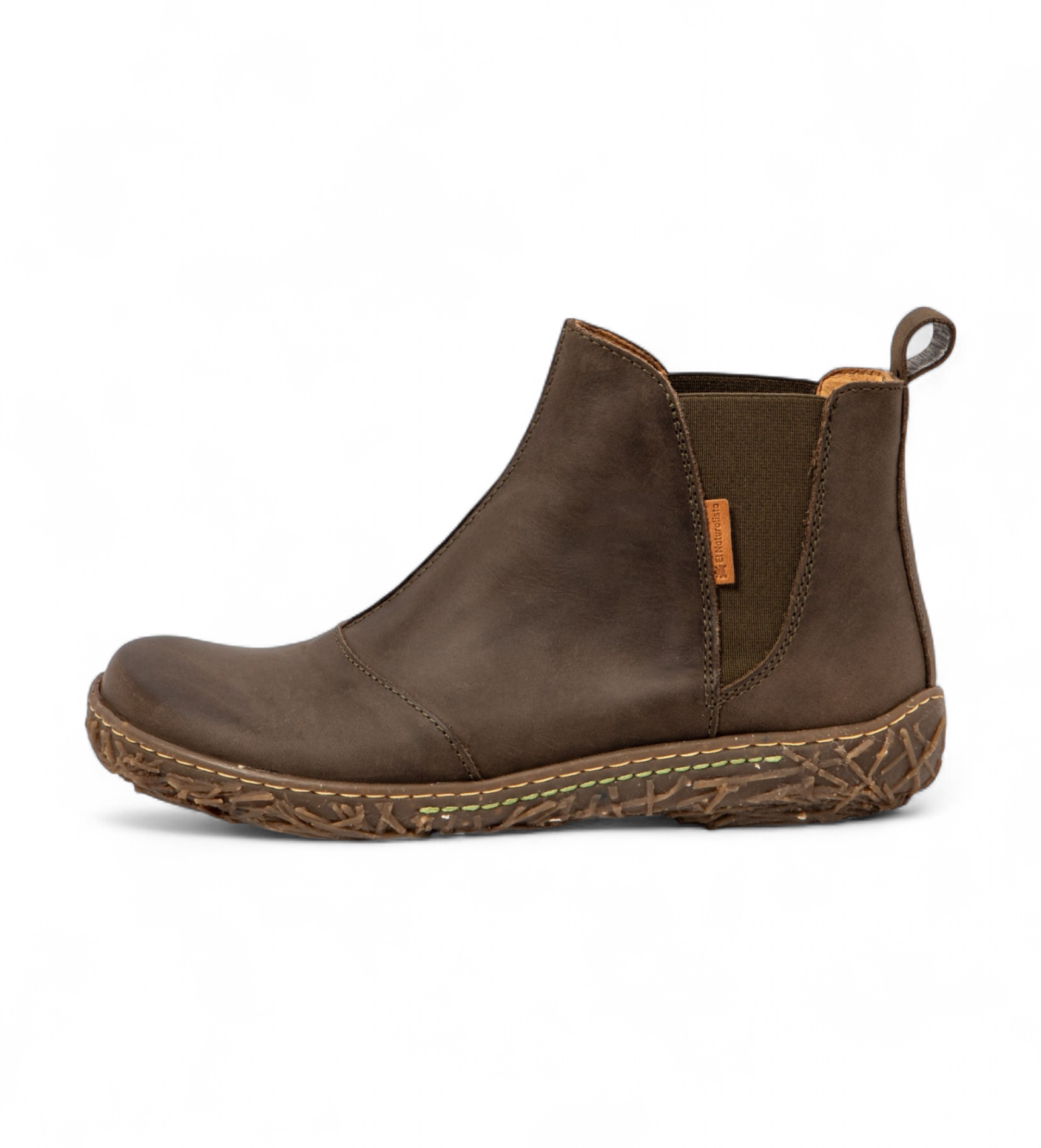 El Naturalista für Damen. 2N786322E505_0G3 Arizona khakifarbene Lederstiefeletten (40), Braun, Wohnung, Keine, Lässig, Klassisch