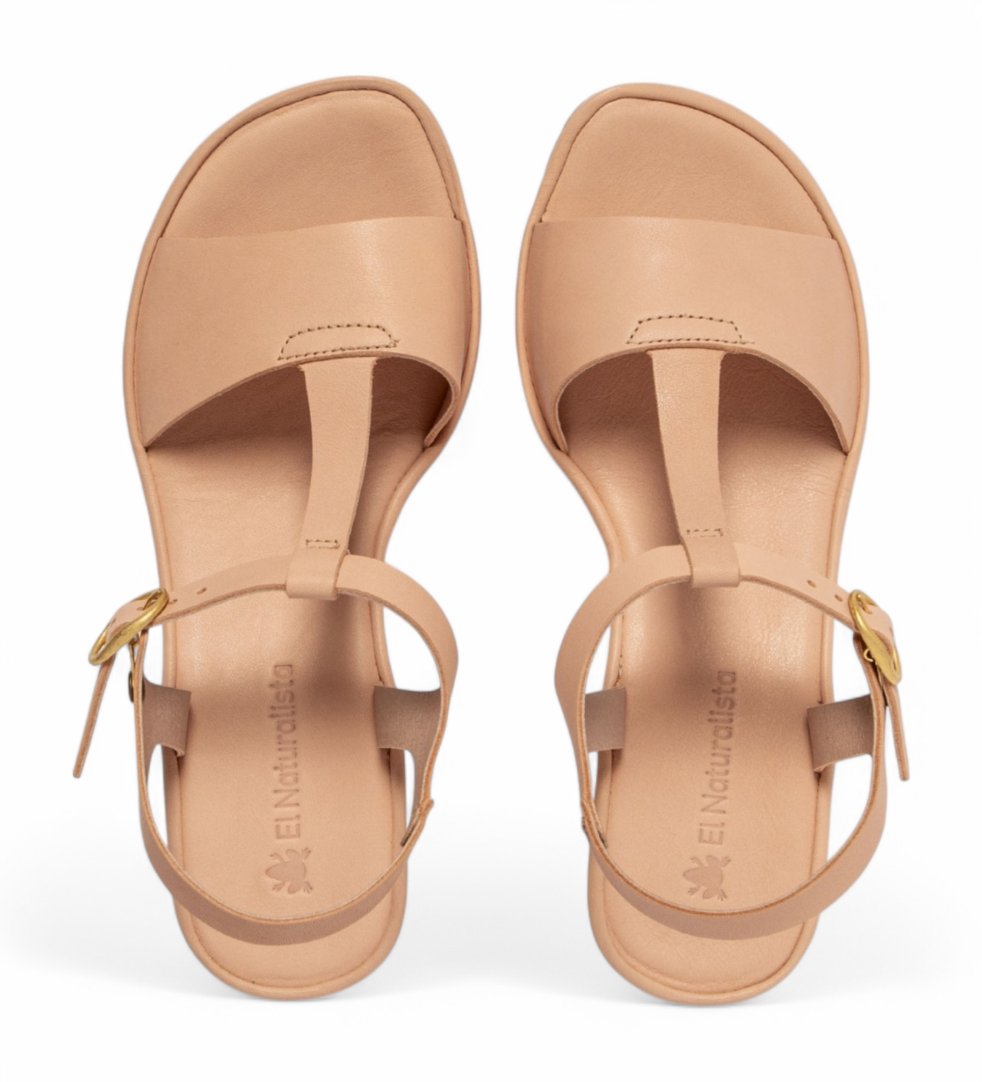 El Naturalista für Damen. 2N85311M9005_M17 Ledersandalen N853 Gaia korallenrot (40), 3 bis 5 cm, Schnalle, Lässig