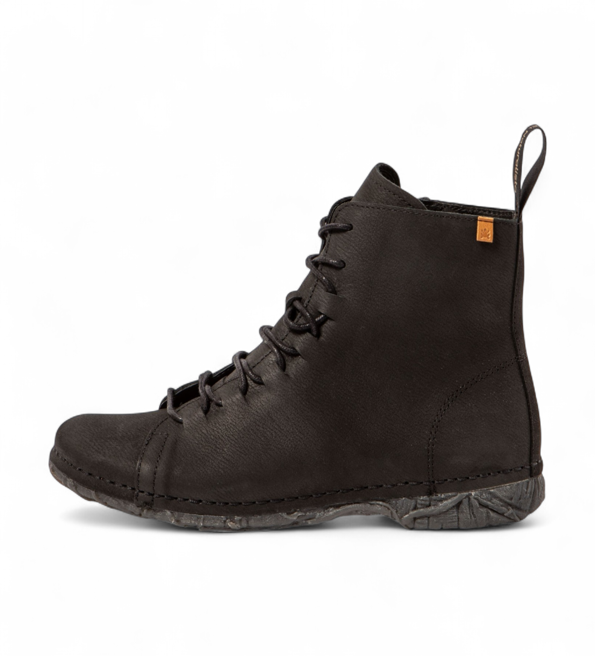 El Naturalista für Damen. 2N9091101005_001 Angenehme Lederstiefeletten schwarz (40), Wohnung, Schnürsenkel, Lässig