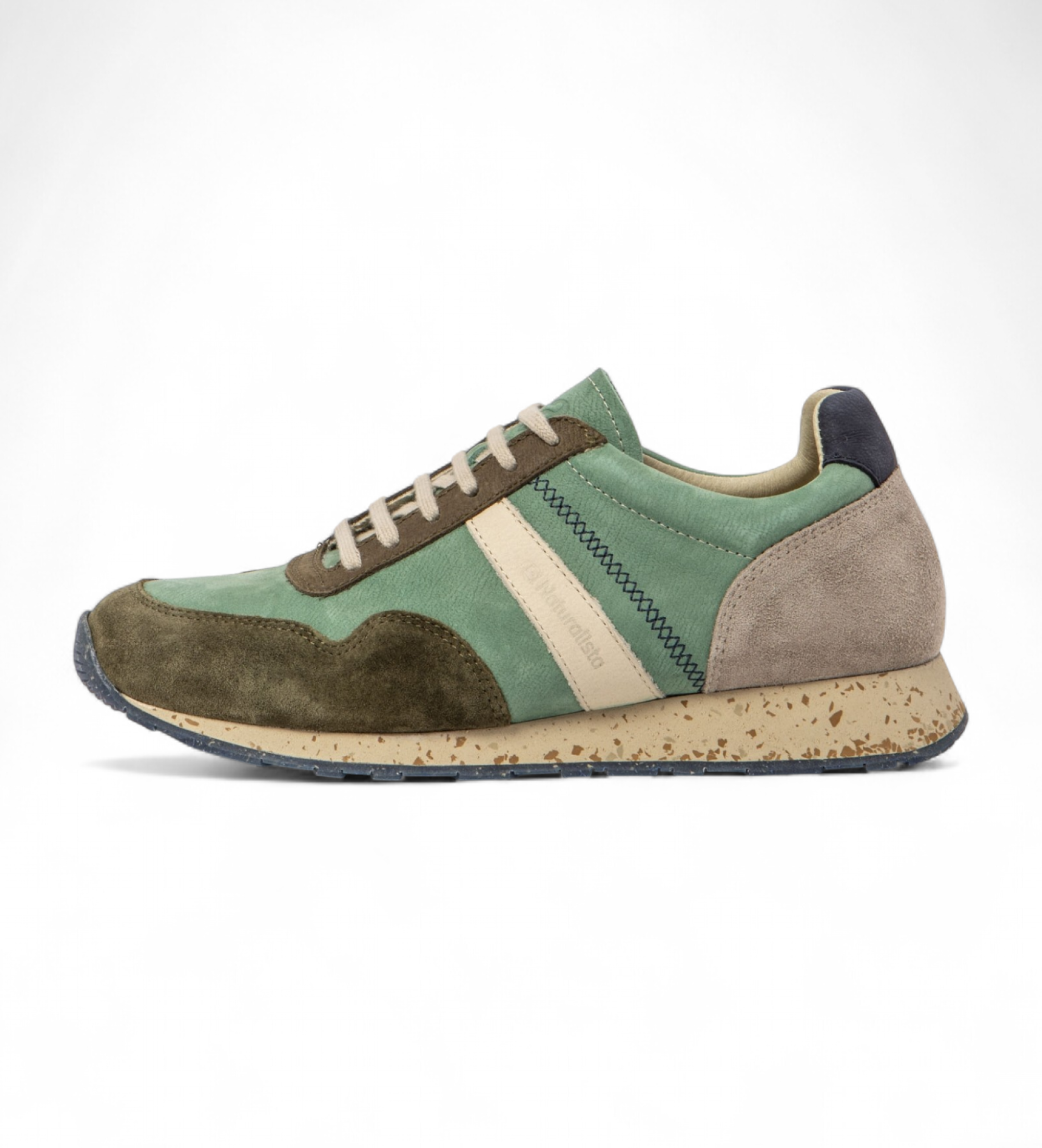 El Naturalista Unisex. 2SP02BV17605_0MU Leder Turnschuhe Nsp02 grün (44), Stoff, Wohnung, Schnürsenkel, Lässig