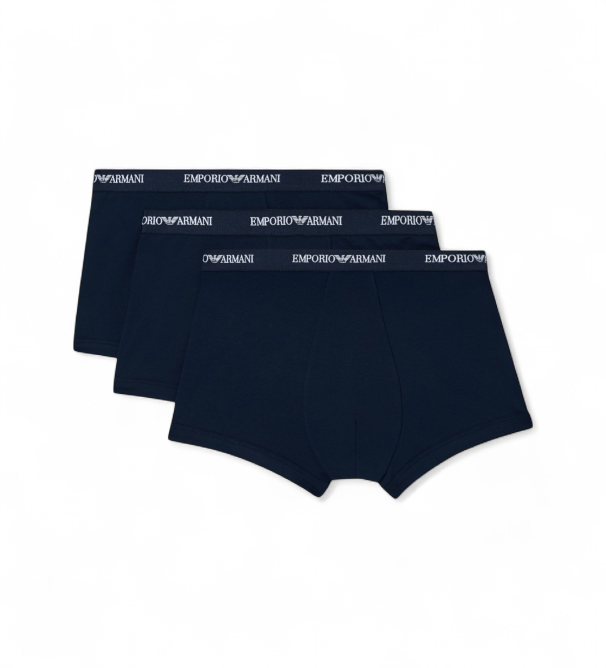 Emporio Armani für Herren. EM000259_AF14132 Set mit 3 marineblauen Boxershorts (S), Schwarz, Heimtextilien, Synthetisch