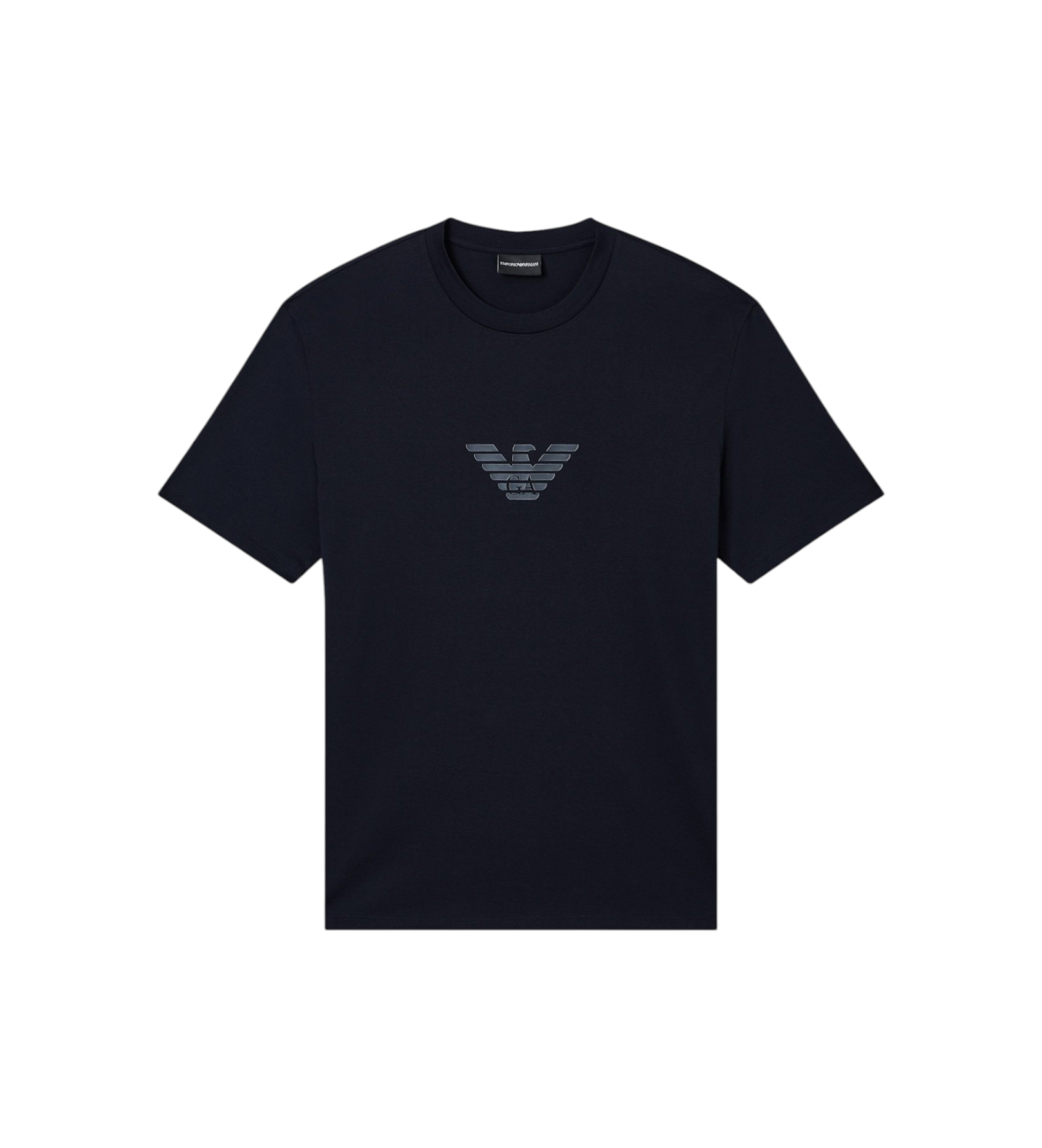 Emporio Armani für Herren. EM004583_AF13669 Marineblaues Pima-T-Shirt (S), Lässig, Baumwolle, Kurzarm